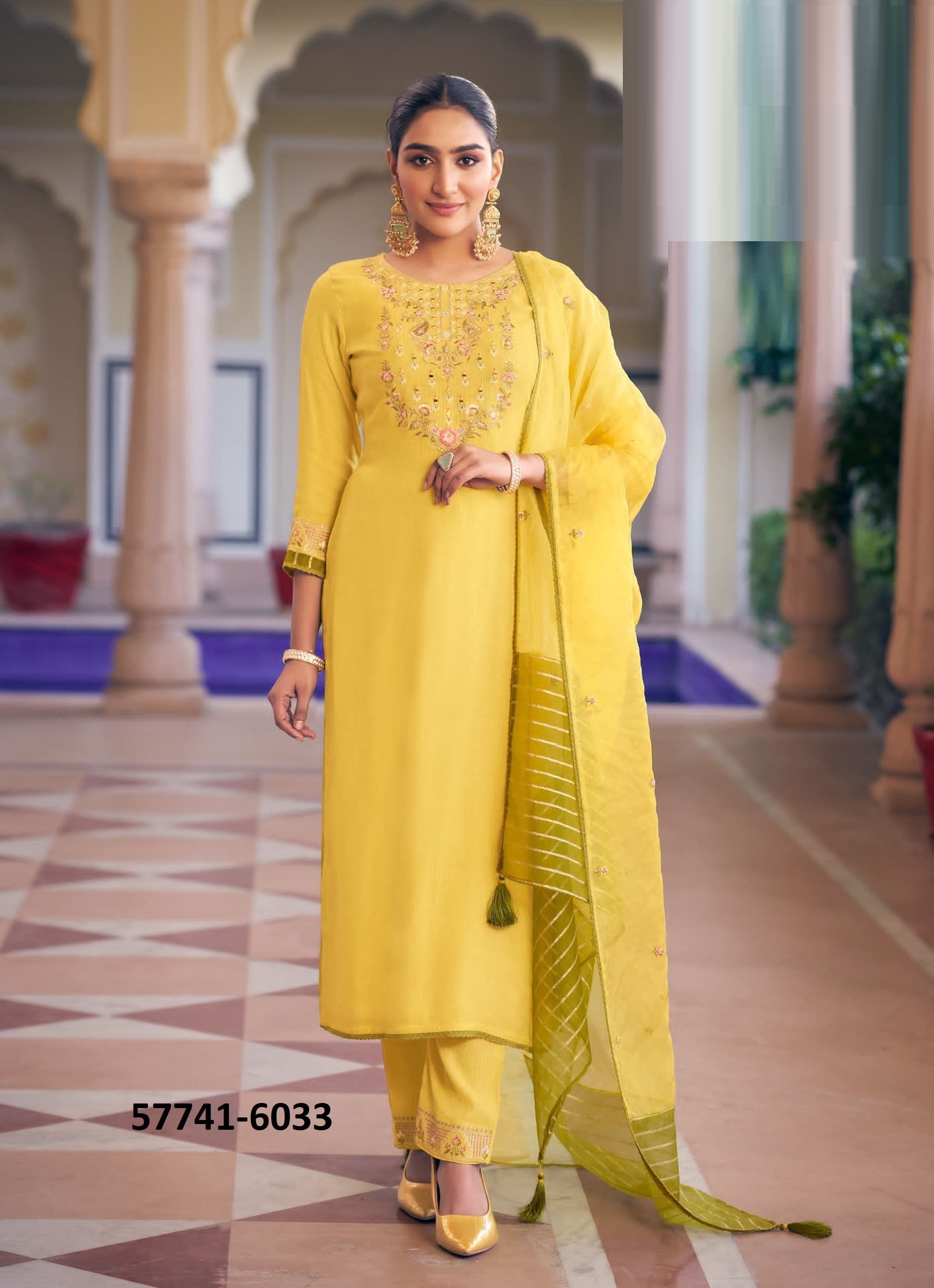 SANGEET - Catalog # 57741 (Set of 4 Readymade Salwar Suits) by Brand RANGOON