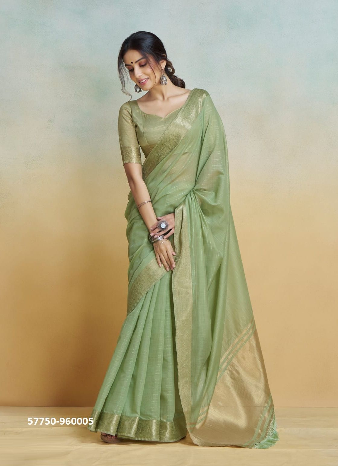 SHINE SILK - Catalog # 57750 (Set of 6 Sarees) by Brand STROLLAY ®