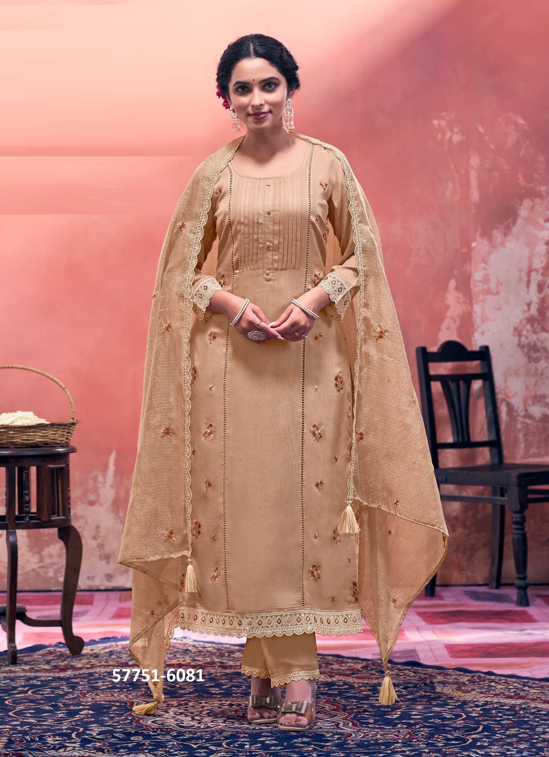 KARRI - Catalog # 57751 (Set of 4 Readymade Salwar Suits) by Brand RANGOON KARRI - Catalog # 57751 (Set of 4 Readymade Salwar Suits) by Brand RANGOON