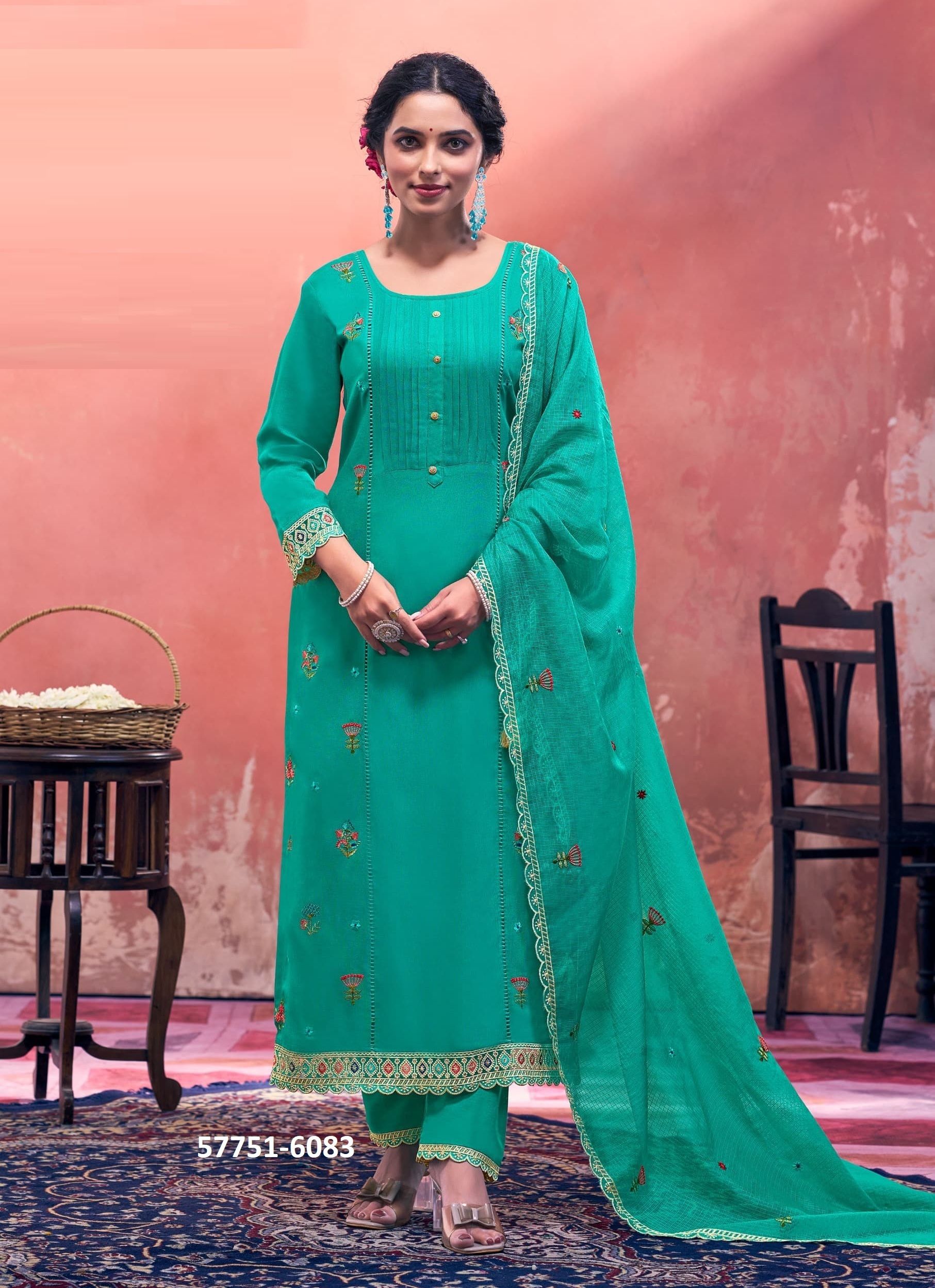 KARRI - Catalog # 57751 (Set of 4 Readymade Salwar Suits) by Brand RANGOON KARRI - Catalog # 57751 (Set of 4 Readymade Salwar Suits) by Brand RANGOON