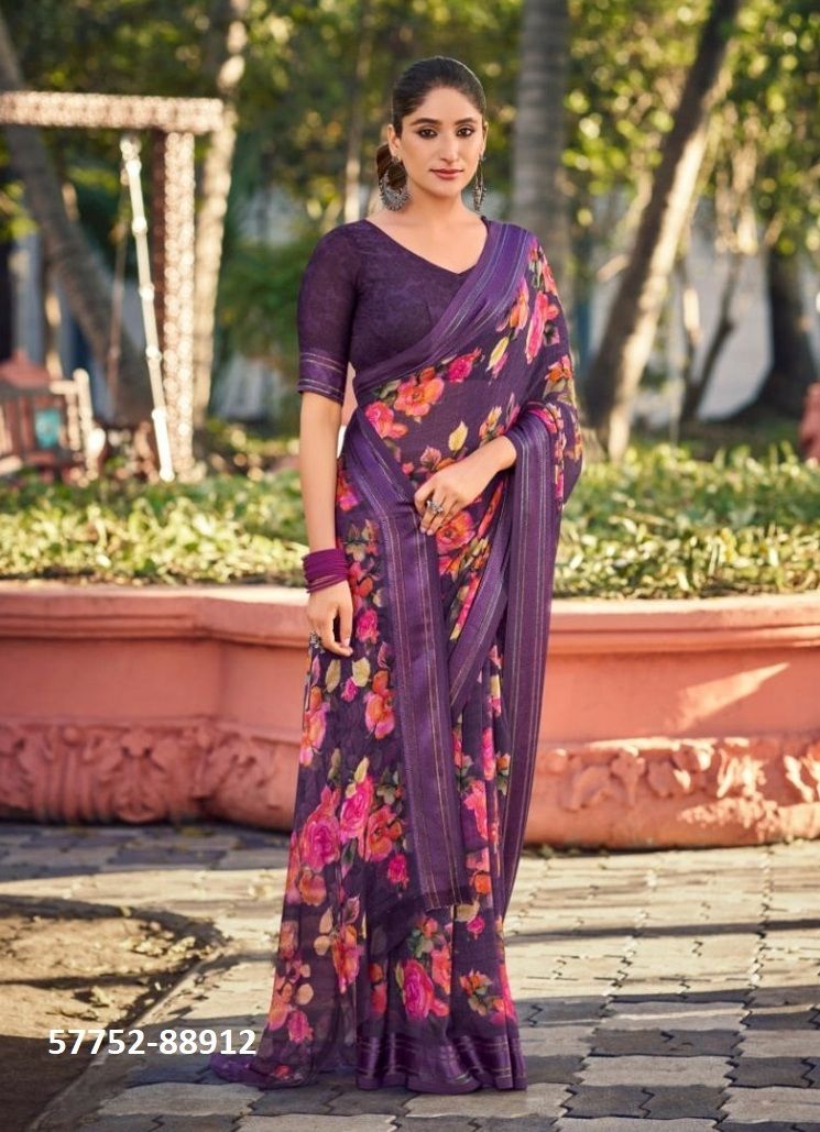 FALGUNI 3 - Catalog # 57752 (Set of 6 Sarees) by Brand VIPUL FASHIONS