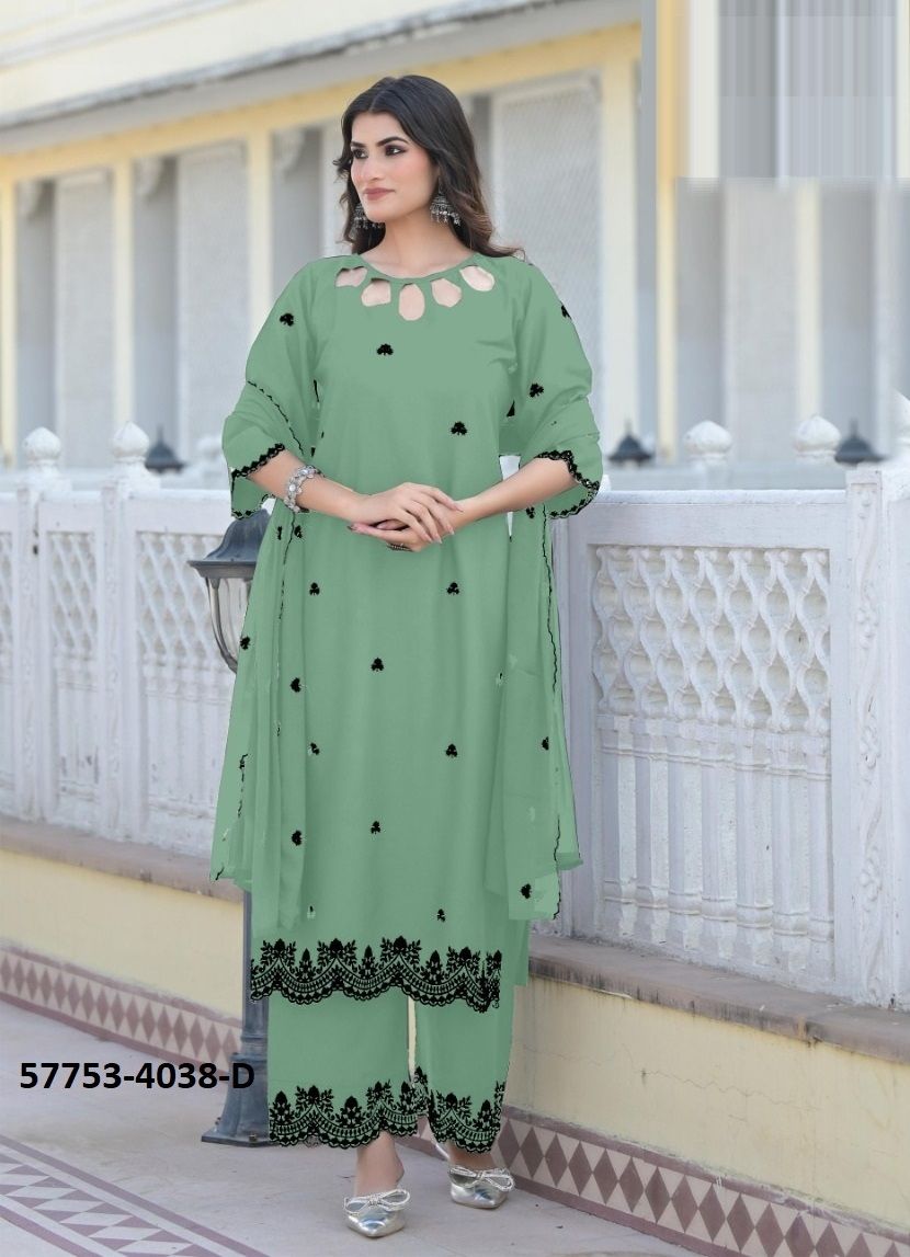 RASHKA - Catalog # 57753 (Set of 4 SIZE-SETS [Readymade Salwar Suits]) by Brand AFSANA