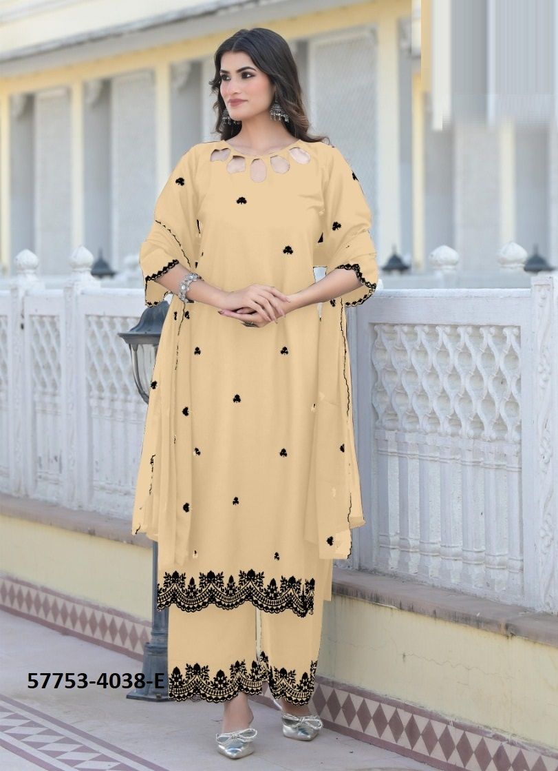 RASHKA - Catalog # 57753 (Set of 4 SIZE-SETS [Readymade Salwar Suits]) by Brand AFSANA