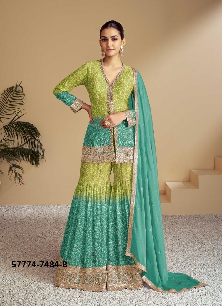AASMA - Catalog # 57774 (Set of 3 Readymade Salwar Suits) by Brand GULKAYRA DESIGNER