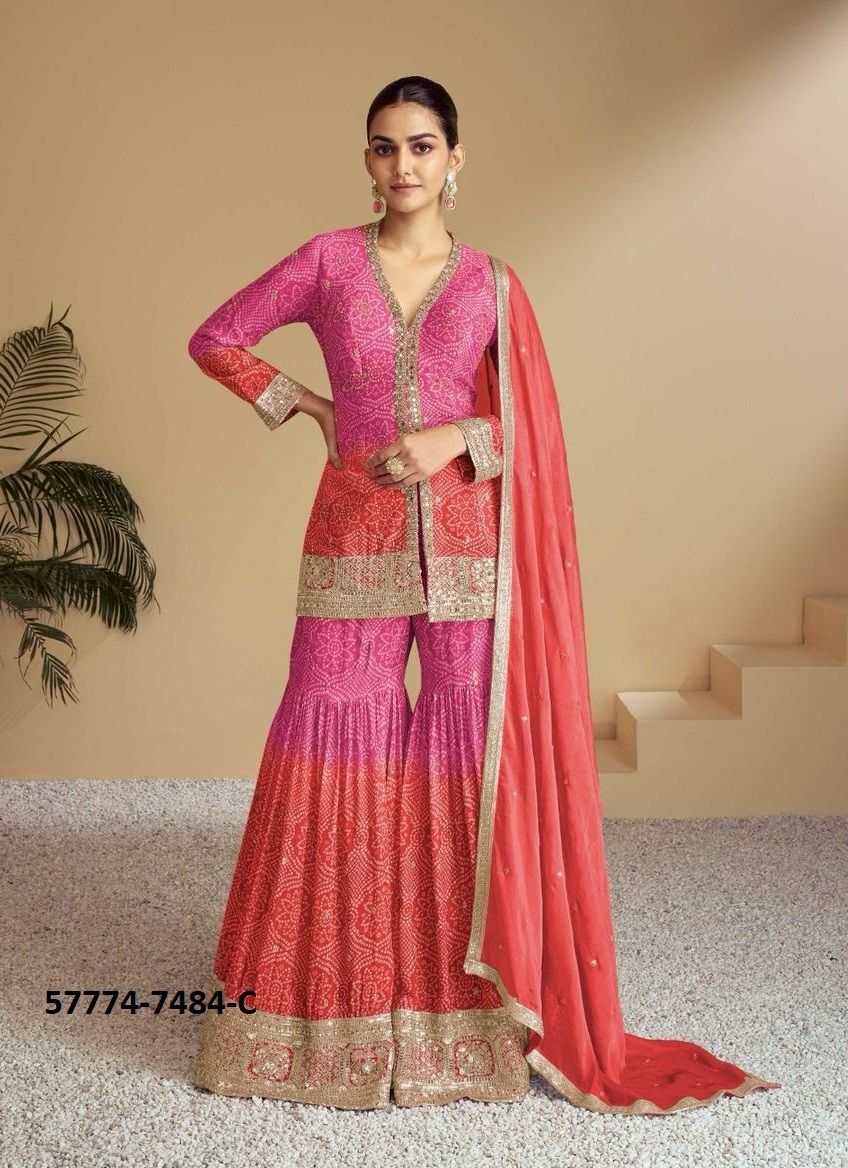 AASMA - Catalog # 57774 (Set of 3 Readymade Salwar Suits) by Brand GULKAYRA DESIGNER