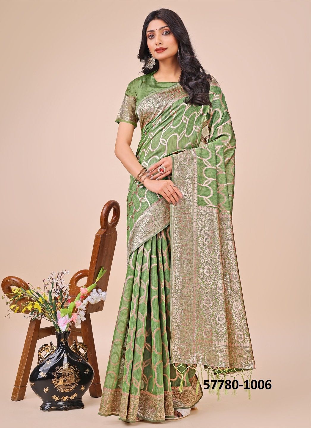 SURTAL - Catalog # 57780 (Set of 6 Sarees) by Brand STROLLAY ®
