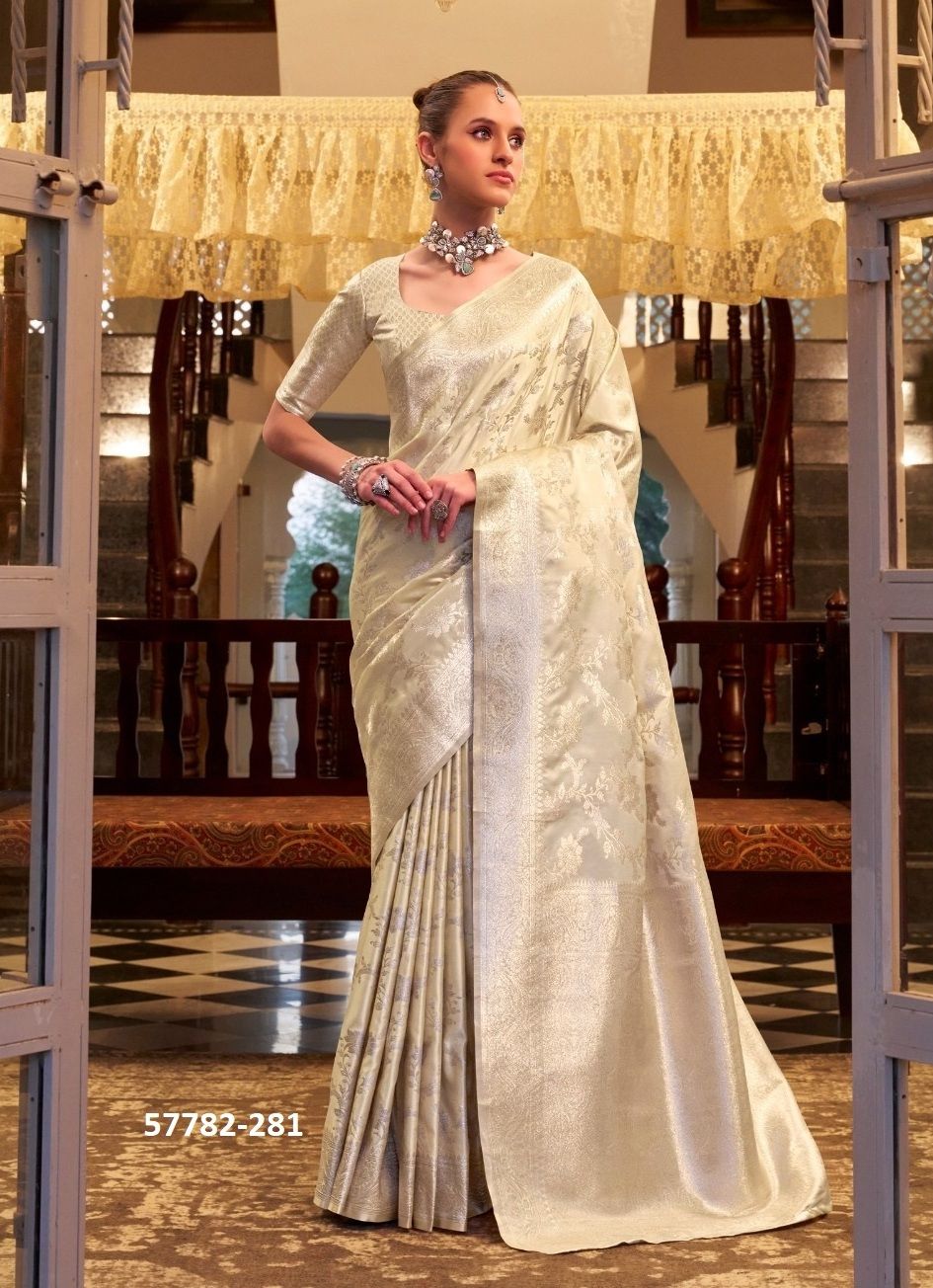 SHELLA SILVER - Catalog # 57782 (Set of 6 Sarees) by Brand STROLLAY ®