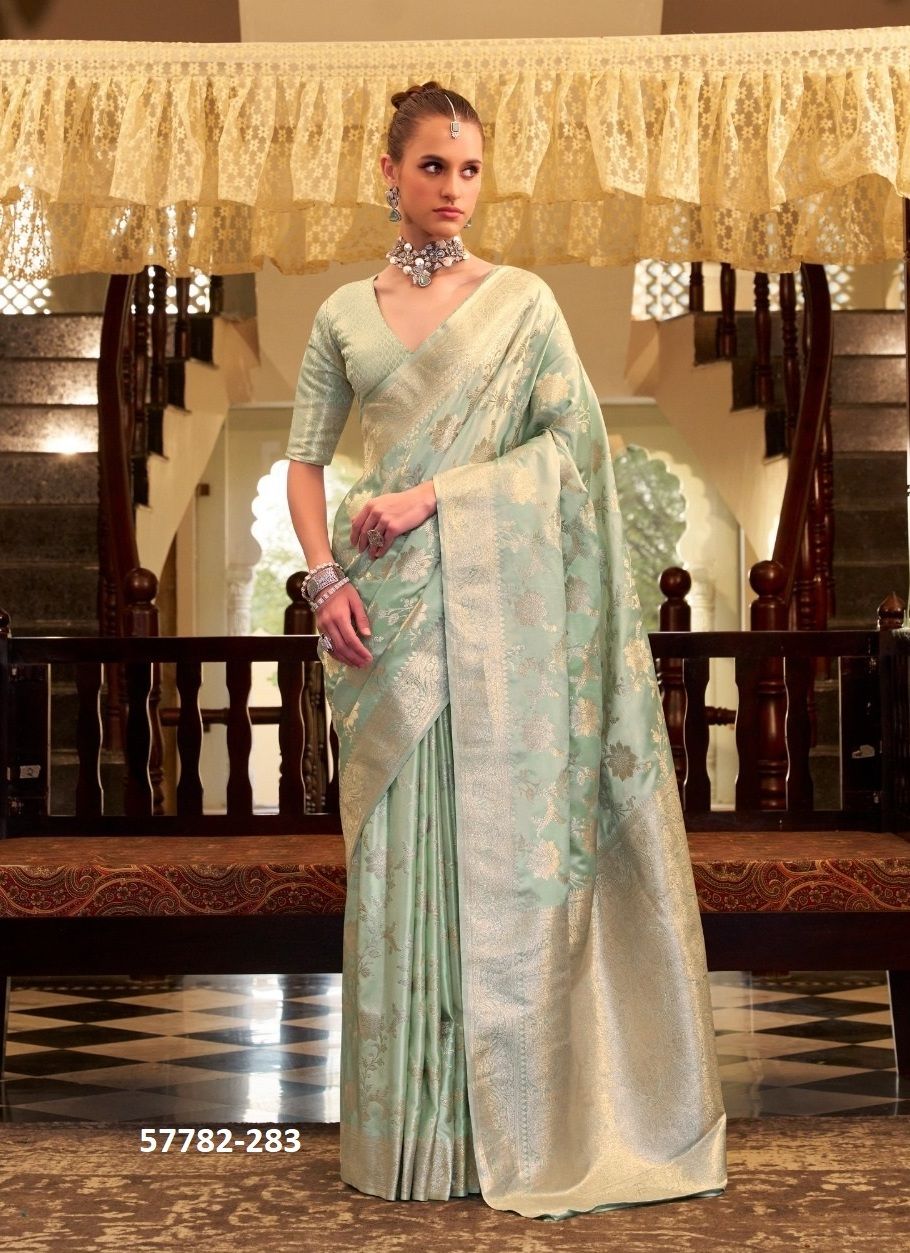 SHELLA SILVER - Catalog # 57782 (Set of 6 Sarees) by Brand STROLLAY ®