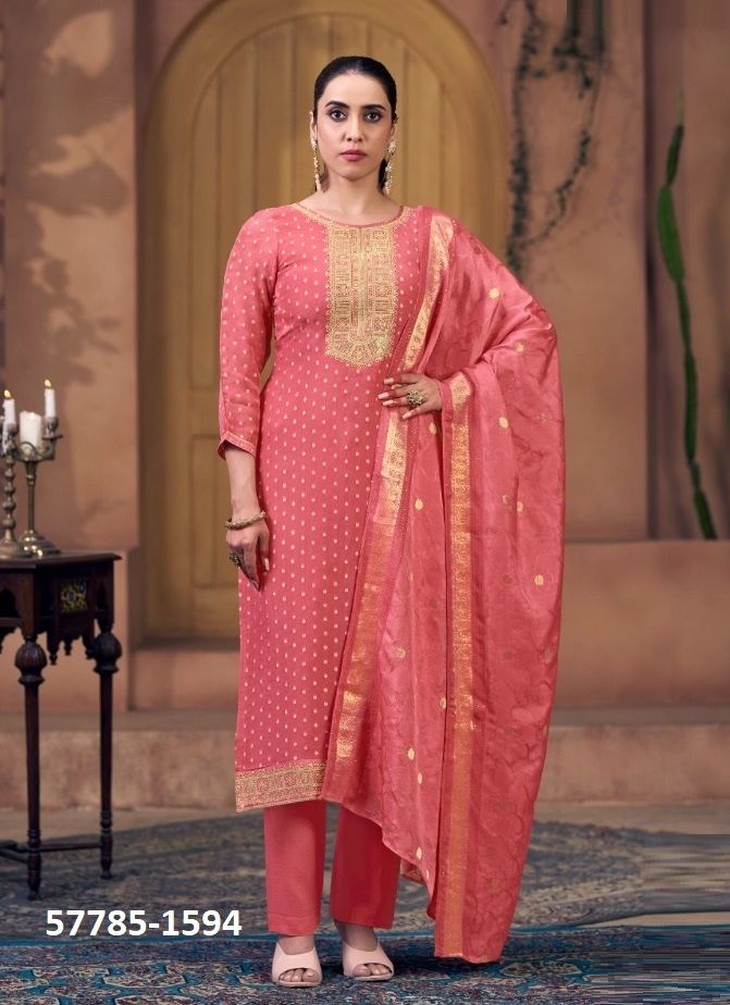 AMRAPALI 2 - Catalog # 57785 (Set of 4 Semi-Stitched / Un-Stitched Suits) by Brand FOUR DOTS