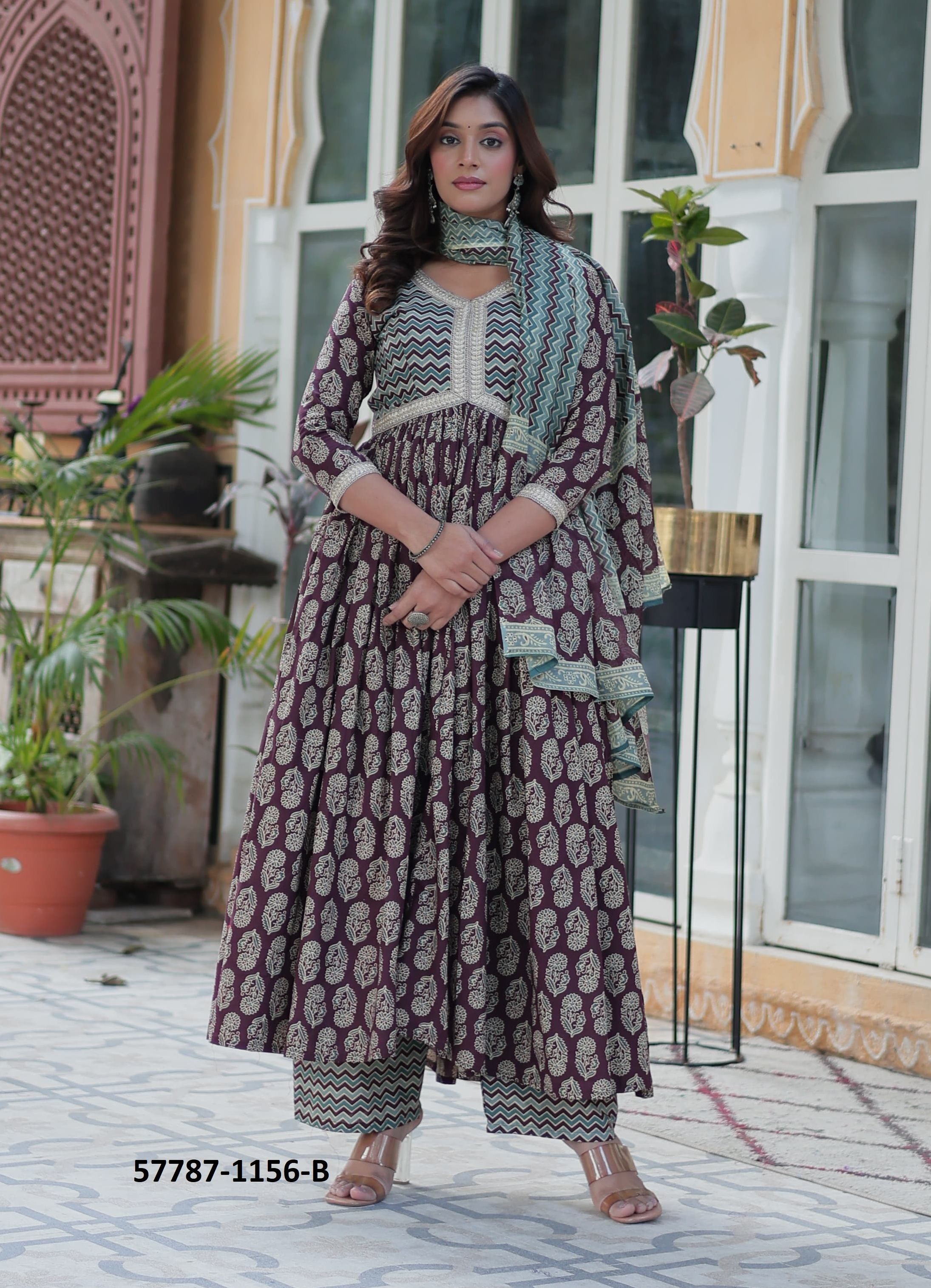 COTTON SUMMER ANARKALIS - Catalog # 57787 (Set of 2 Readymade Salwar Suits) by Brand STROLLAY ® COTTON SUMMER ANARKALIS - Catalog # 57787 (Set of 2 Readymade Salwar Suits) by Brand STROLLAY ®