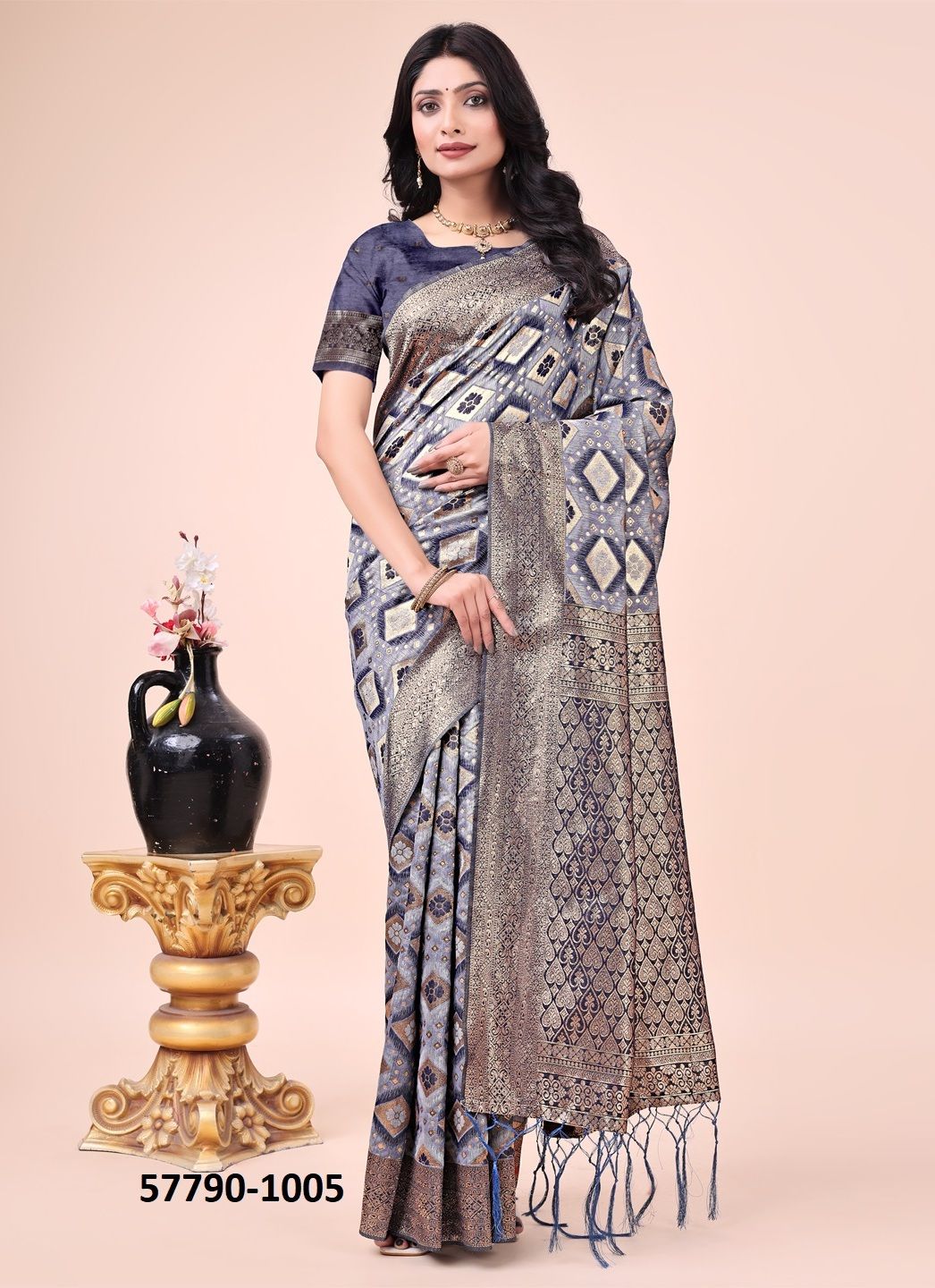 SHUBHANGI - Catalog # 57790 (Set of 5 Sarees) by Brand STROLLAY ®