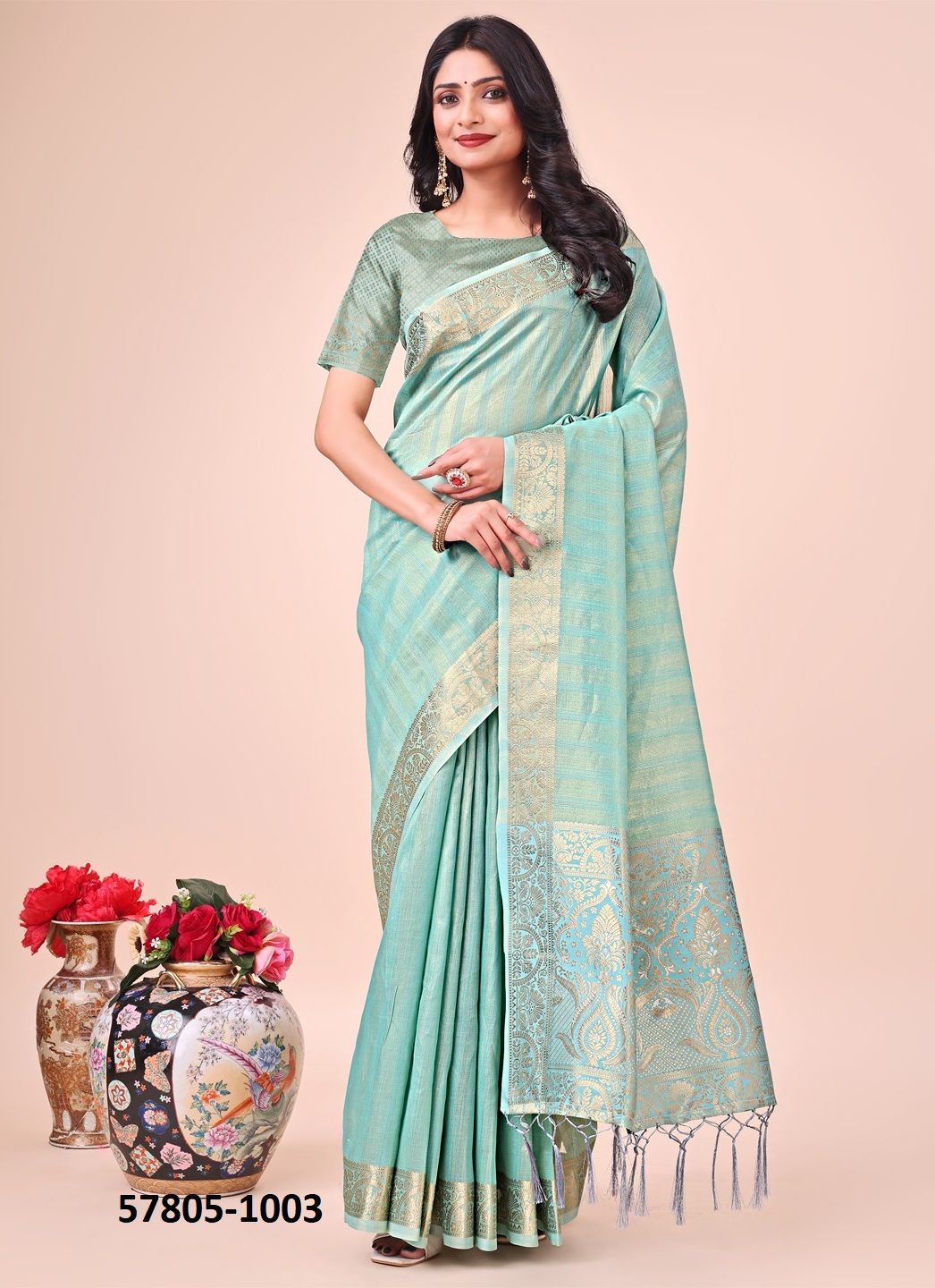 BATUMI - Catalog # 57805 (Set of 6 Sarees) by Brand STROLLAY ®