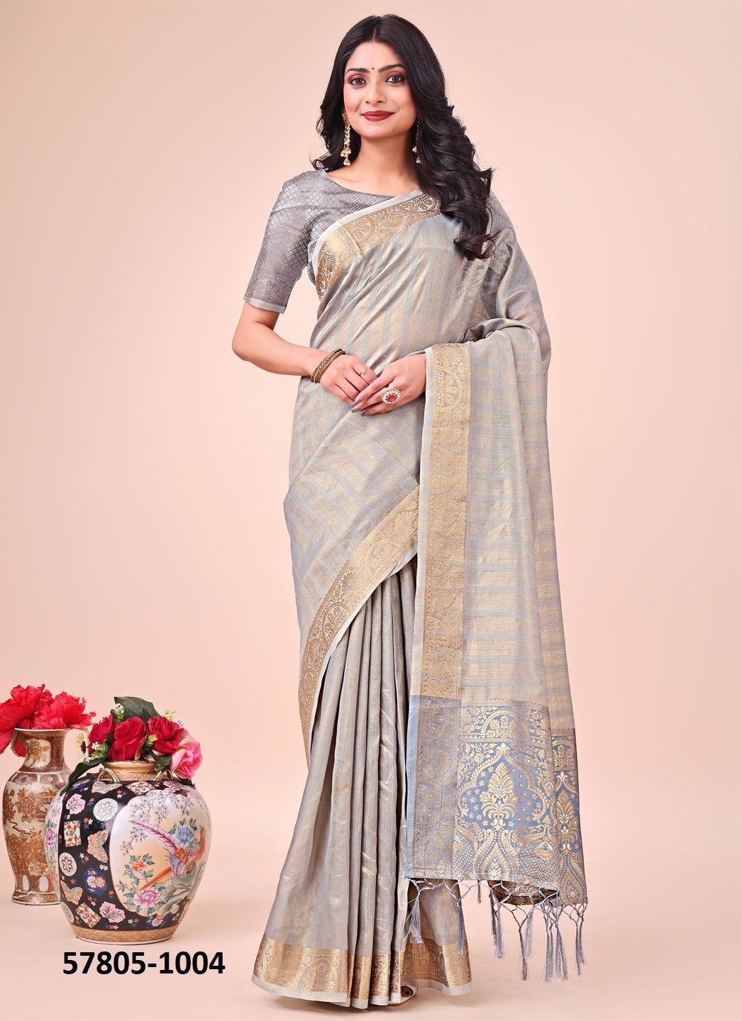 BATUMI - Catalog # 57805 (Set of 6 Sarees) by Brand STROLLAY ®