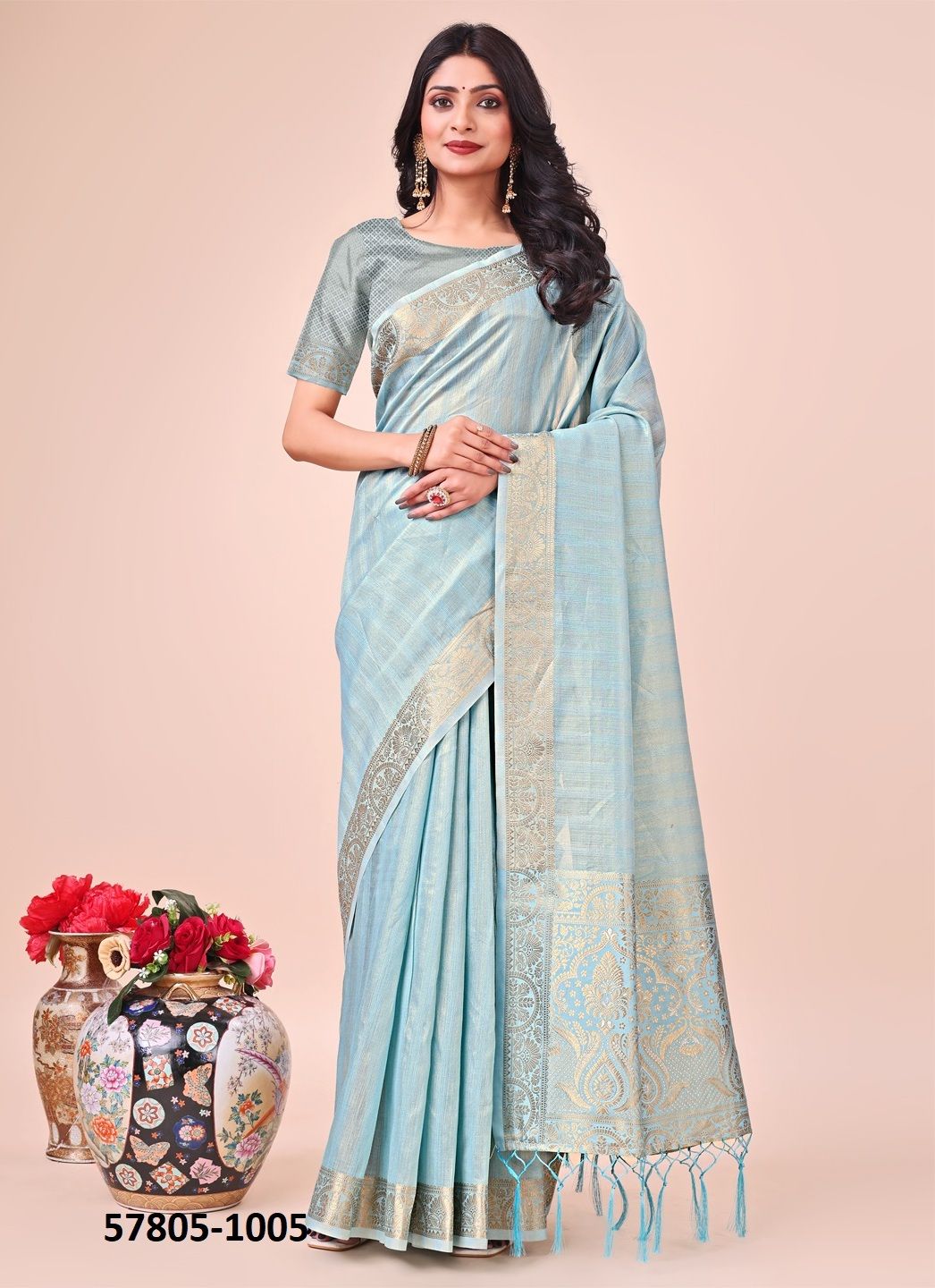 BATUMI - Catalog # 57805 (Set of 6 Sarees) by Brand STROLLAY ®