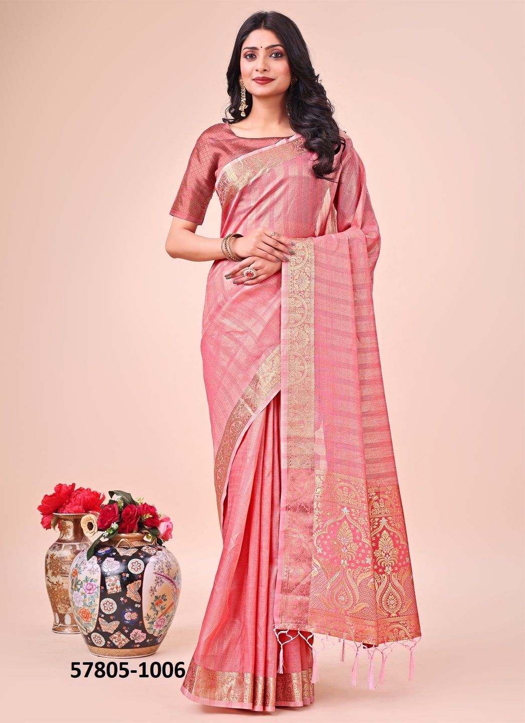BATUMI - Catalog # 57805 (Set of 6 Sarees) by Brand STROLLAY ®