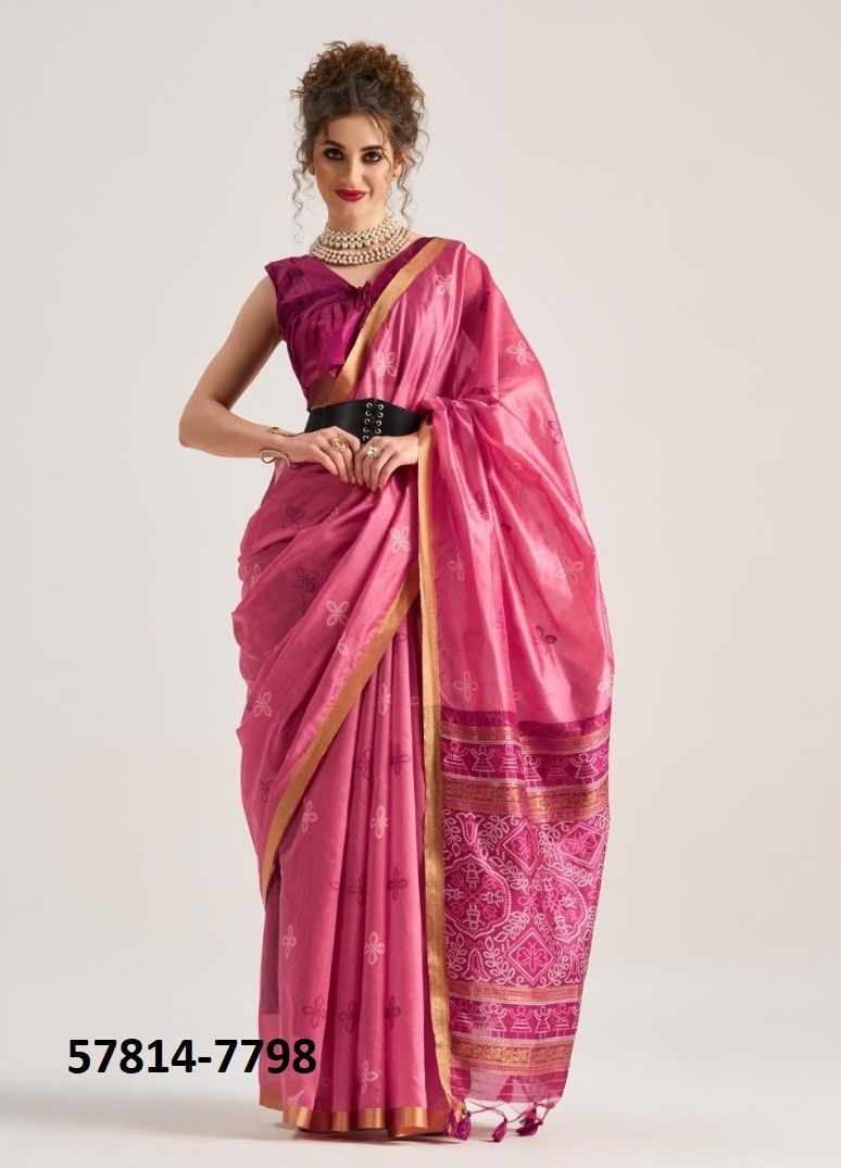 BANDHEJ PATOLA SILK - Catalog # 57814 (Set of 7 Sarees) by Brand STROLLAY ® BANDHEJ PATOLA SILK - Catalog # 57814 (Set of 7 Sarees) by Brand STROLLAY ®