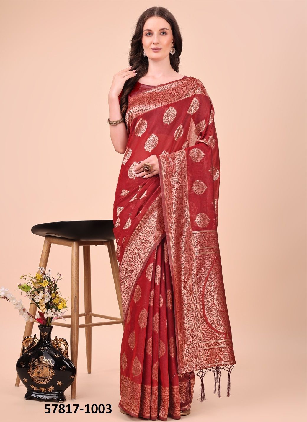 DHAKAI - Catalog # 57817 (Set of 3 Sarees) by Brand STROLLAY ®
