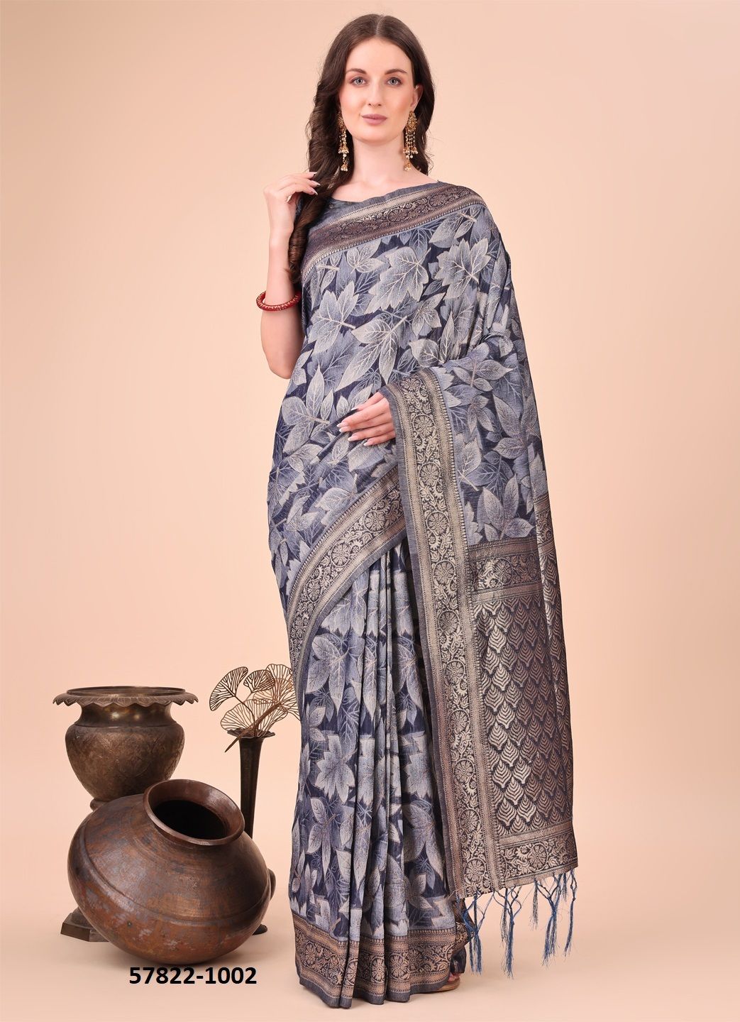 FLORAL STYLE - Catalog # 57822 (Set of 5 Sarees) by Brand STROLLAY ®