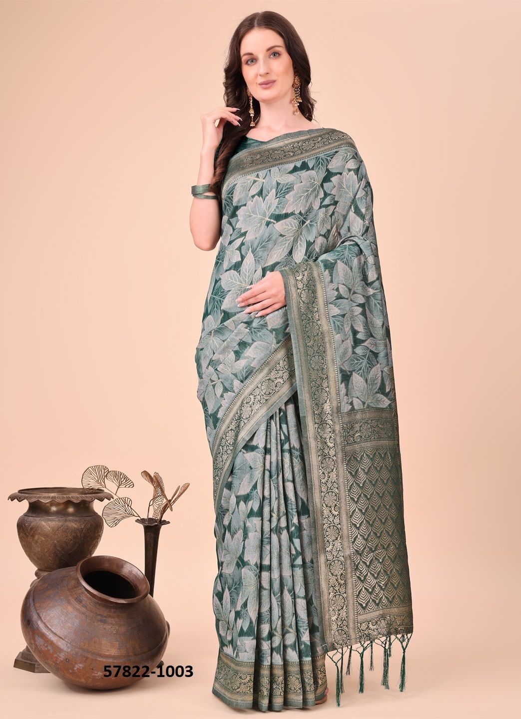 FLORAL STYLE - Catalog # 57822 (Set of 5 Sarees) by Brand STROLLAY ®