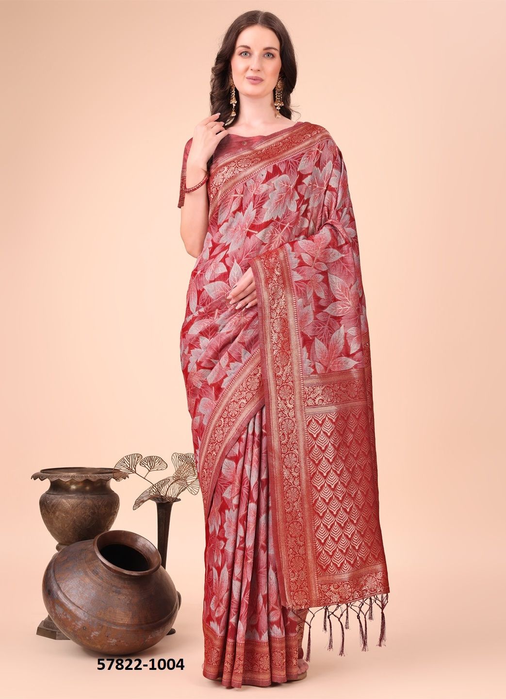 FLORAL STYLE - Catalog # 57822 (Set of 5 Sarees) by Brand STROLLAY ®