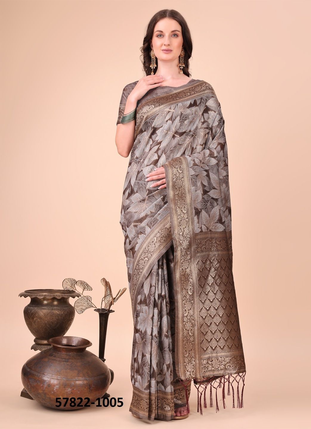 FLORAL STYLE - Catalog # 57822 (Set of 5 Sarees) by Brand STROLLAY ®