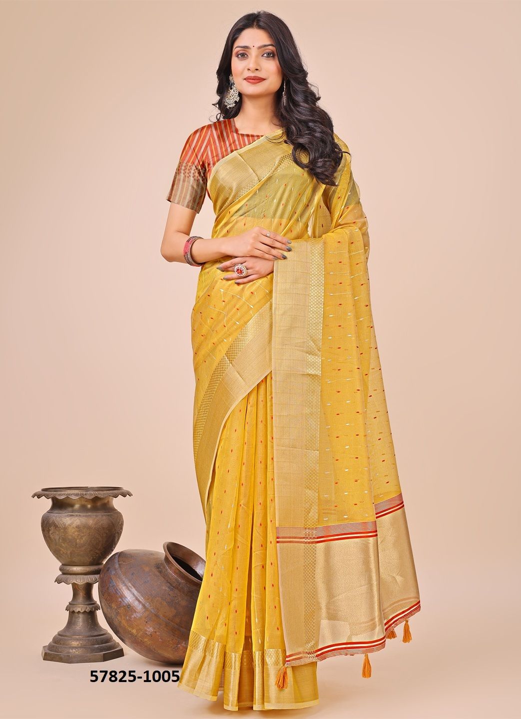 FLORANCE - Catalog # 57825 (Set of 6 Sarees) by Brand STROLLAY ®