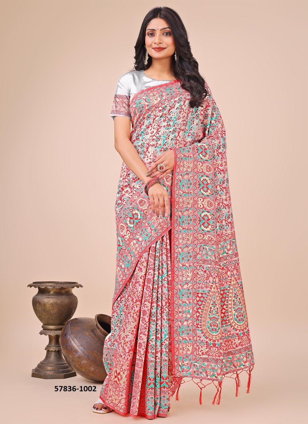 PASHMINA - Catalog # 57836 (Set of 4 Sarees) by Brand STROLLAY ®