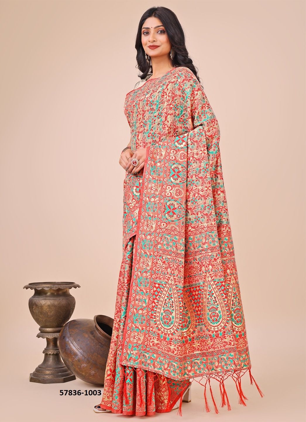 PASHMINA - Catalog # 57836 (Set of 4 Sarees) by Brand STROLLAY ®