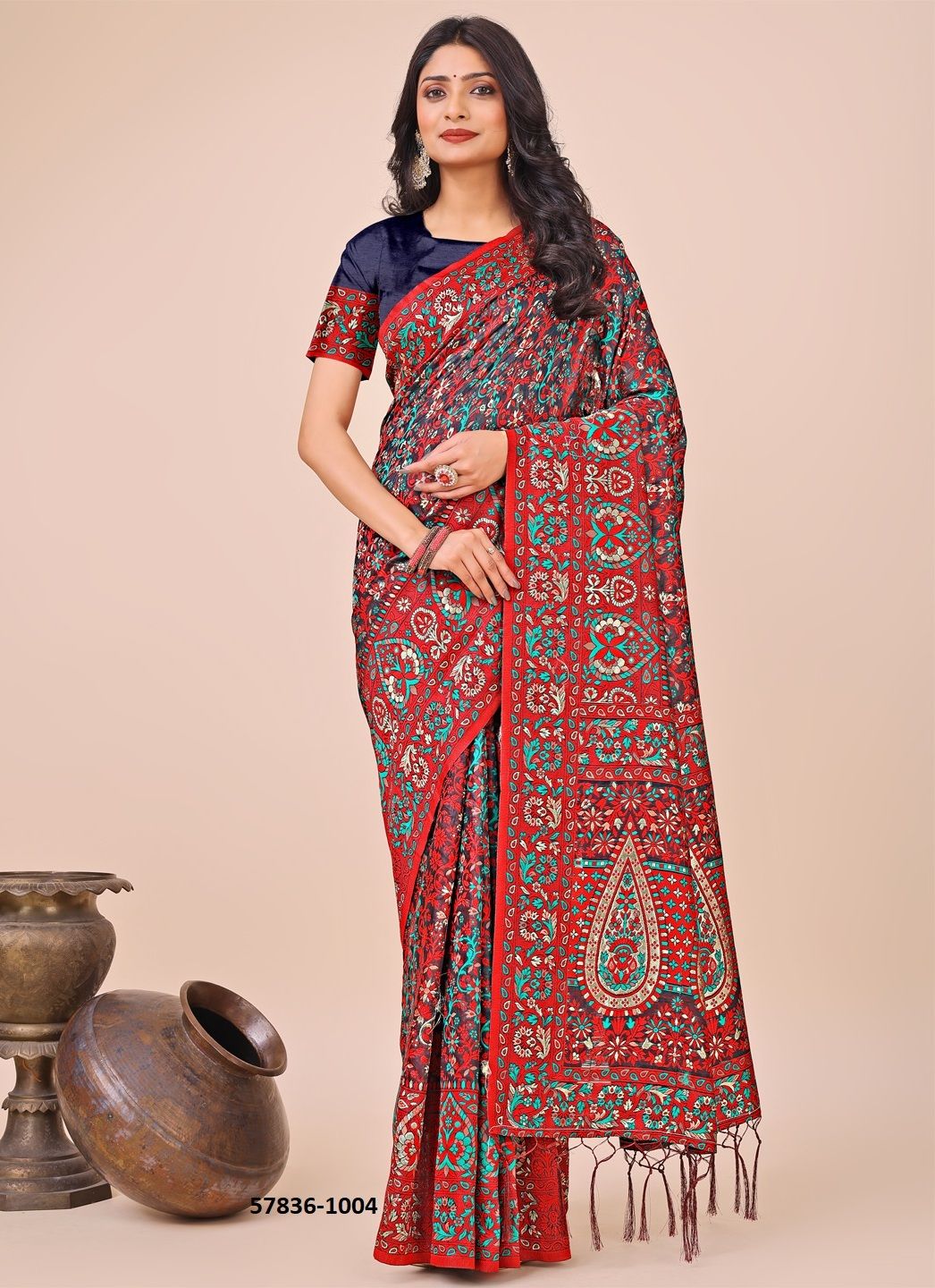PASHMINA - Catalog # 57836 (Set of 4 Sarees) by Brand STROLLAY ®