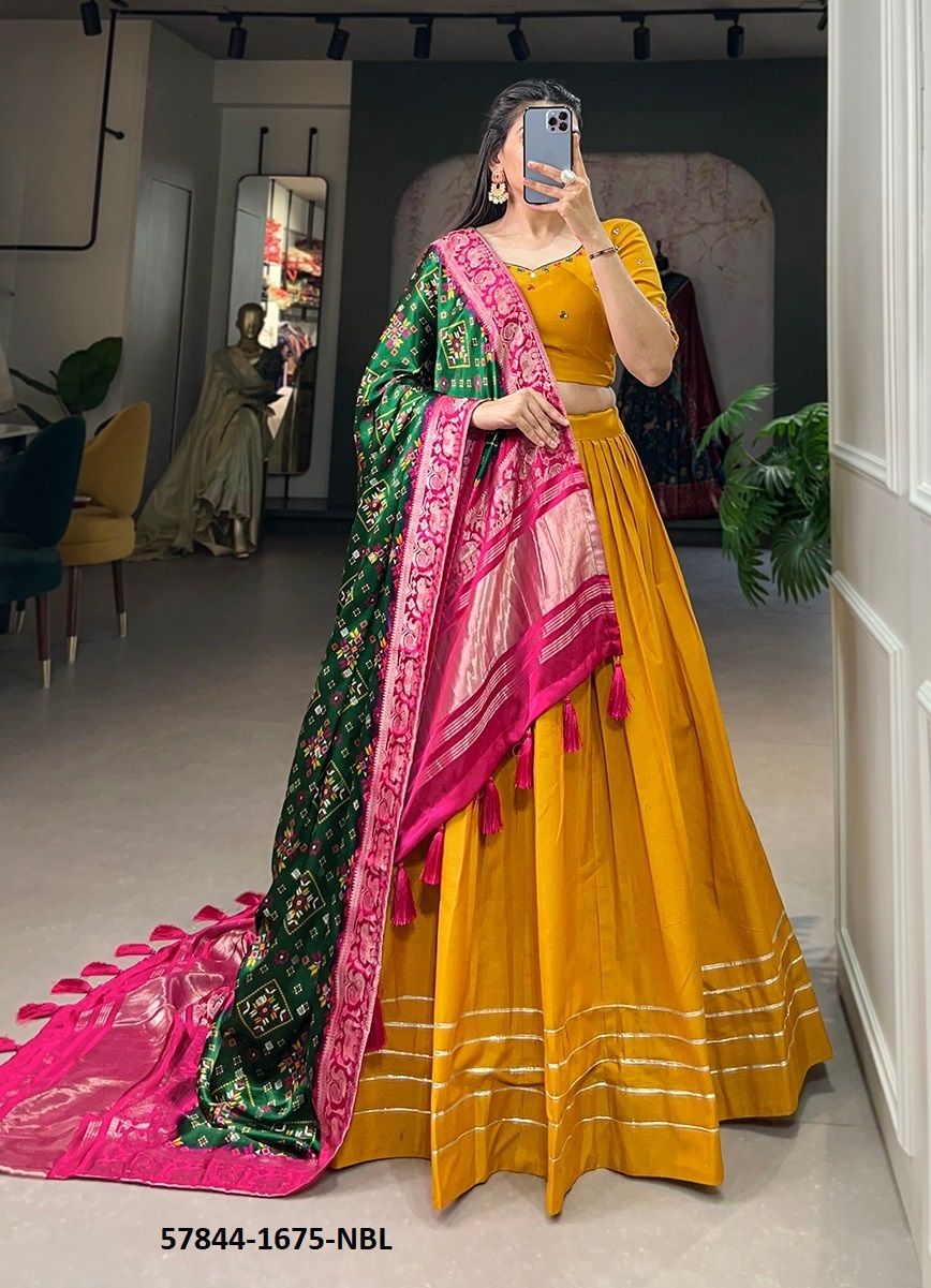 SERIES 1675 - Catalog # 57844 (Set of 2 Semi-Stitched Lehengas) by Brand STROLLAY ®