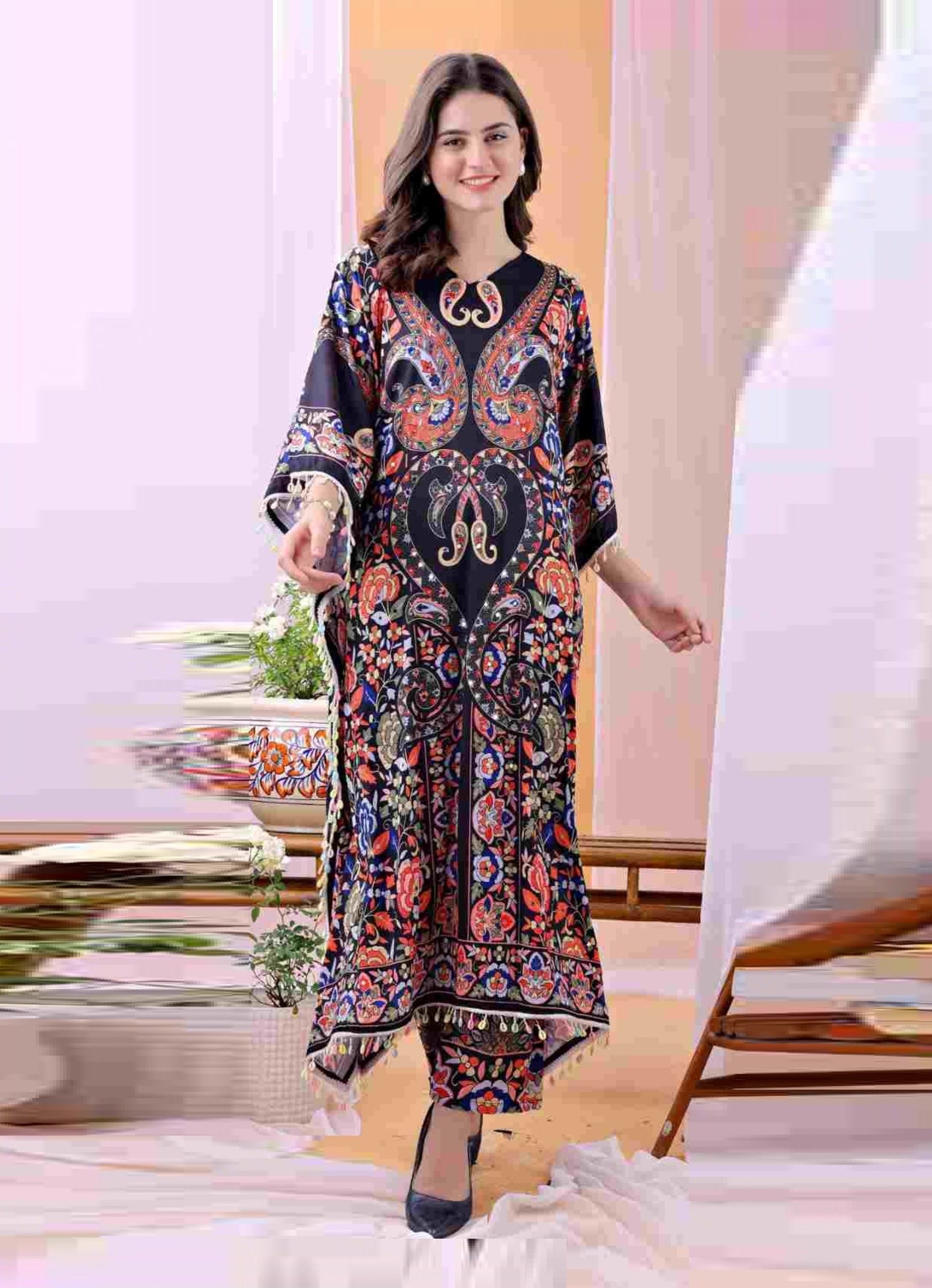 KAFTAN CO-ORD SET 1 - Catalog # 57860 (Set of 8 Tops With Bottoms) by Brand STROLLAY ®