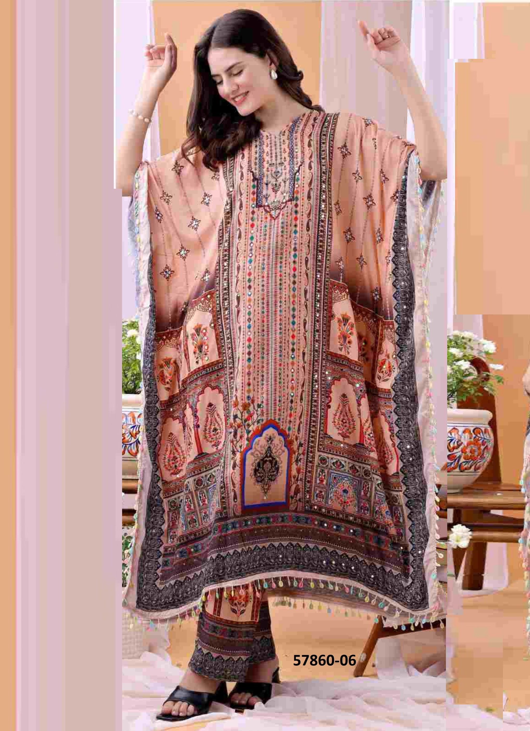 KAFTAN CO-ORD SET 1 - Catalog # 57860 (Set of 8 Tops With Bottoms) by Brand STROLLAY ®