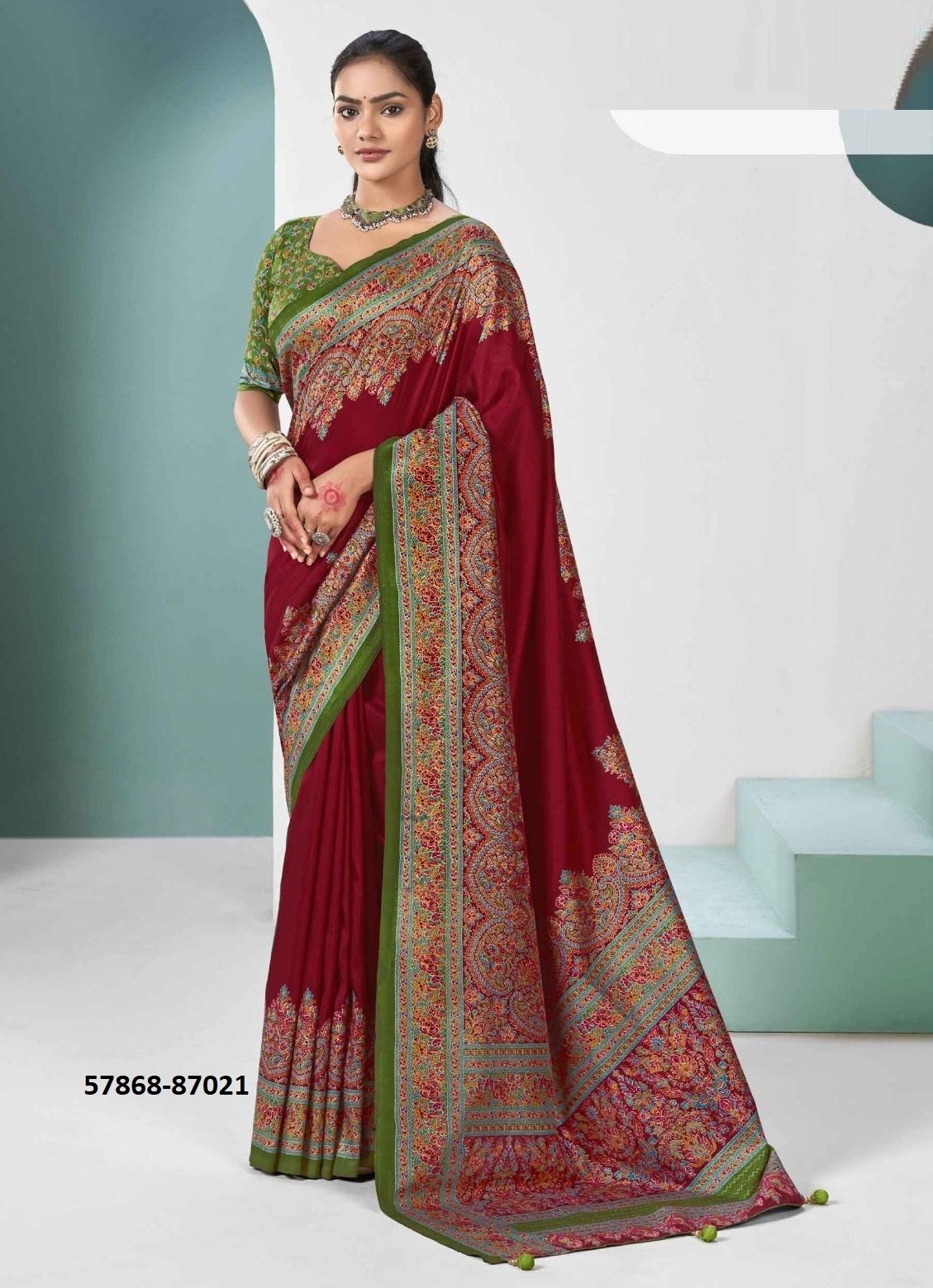 IVORY SILK 2 - Catalog # 57868 (Set of 6 Sarees) by Brand VIPUL FASHIONS IVORY SILK 2 - Catalog # 57868 (Set of 6 Sarees) by Brand VIPUL FASHIONS