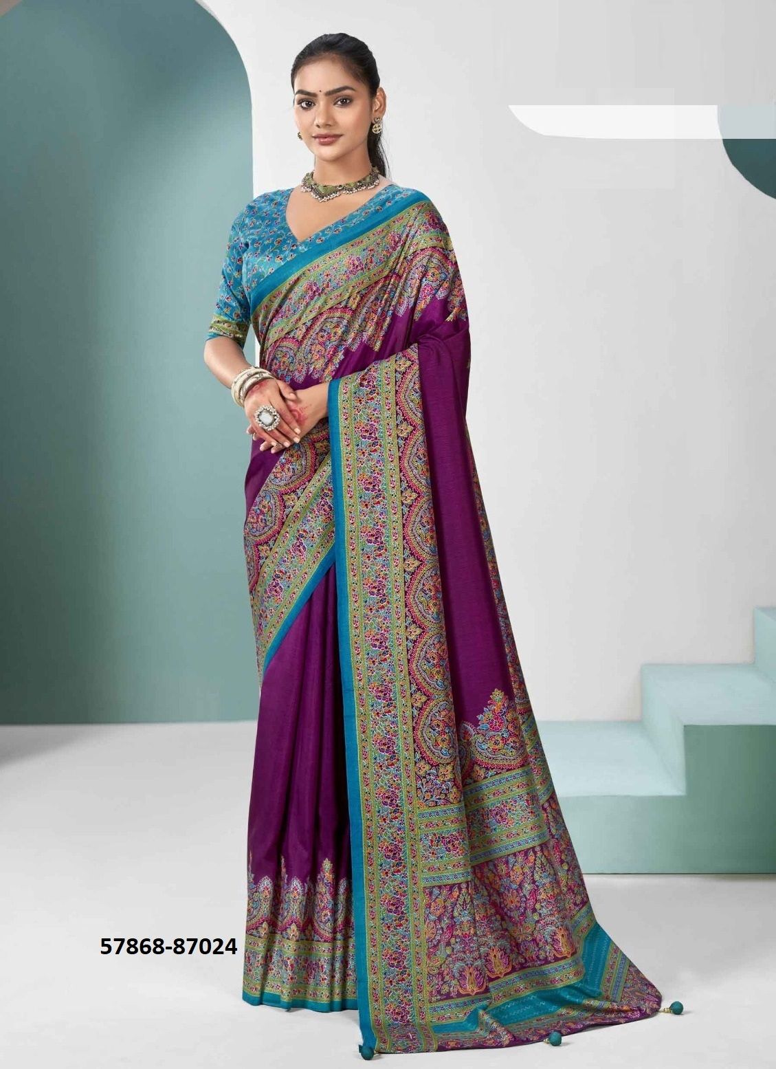 IVORY SILK 2 - Catalog # 57868 (Set of 6 Sarees) by Brand VIPUL FASHIONS IVORY SILK 2 - Catalog # 57868 (Set of 6 Sarees) by Brand VIPUL FASHIONS