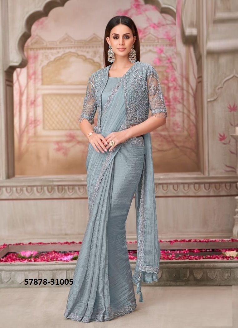 SILVER SCREEN 31 - Catalog # 57878 (Set of 18 Sarees) by Brand THE FASHION HUB