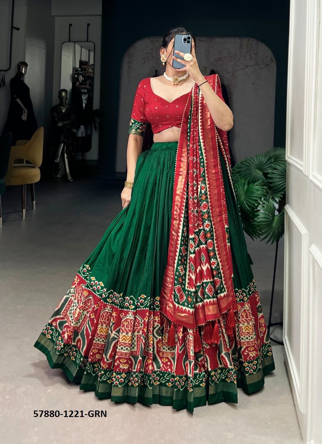 SERIES 1221 - Catalog # 57880 (Set of 4 Semi-Stitched Lehengas) by Brand STROLLAY ® SERIES 1221 - Catalog # 57880 (Set of 4 Semi-Stitched Lehengas) by Brand STROLLAY ®