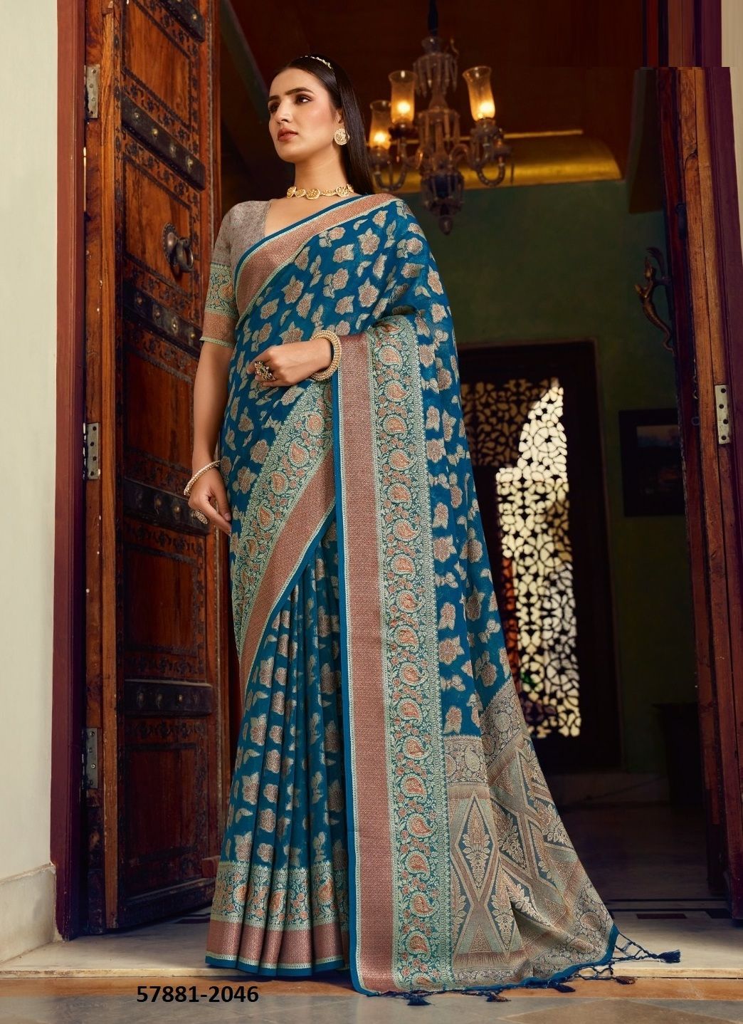 MOKSHA - Catalog # 57881 (Set of 6 Sarees) by Brand KRESHVA
