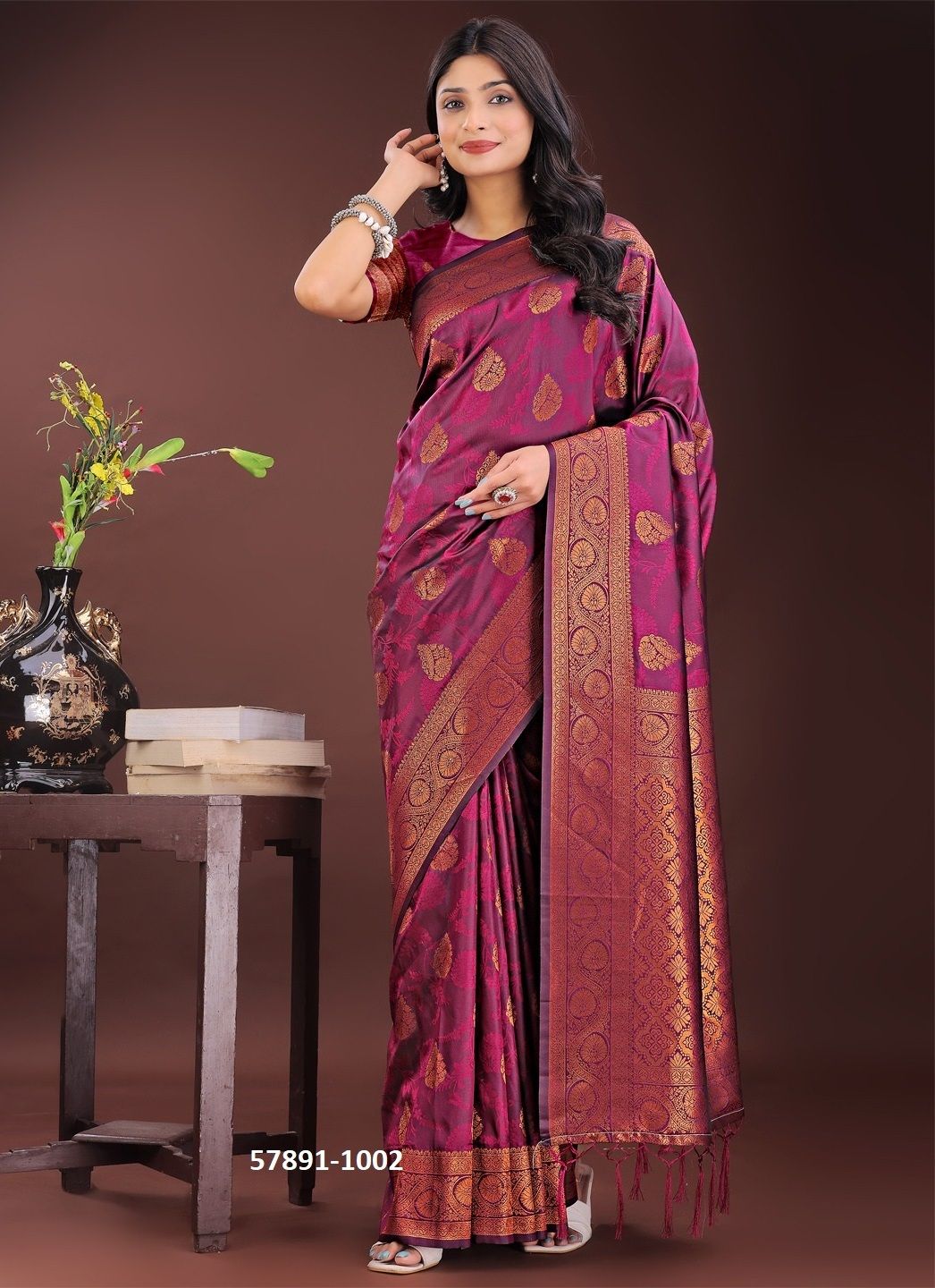 PAALKI - Catalog # 57891 (Set of 6 Sarees) by Brand STROLLAY ®