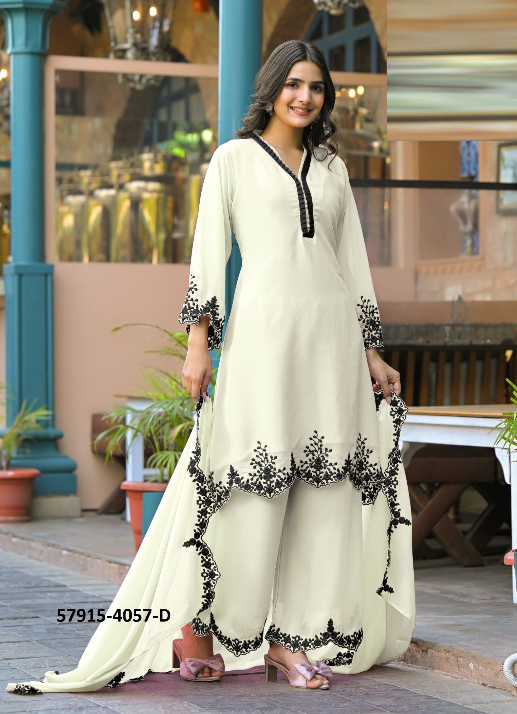 KAELIS - Catalog # 57915 (Set of 4 SIZE-SETS [Readymade Salwar Suits]) by Brand AFSANA