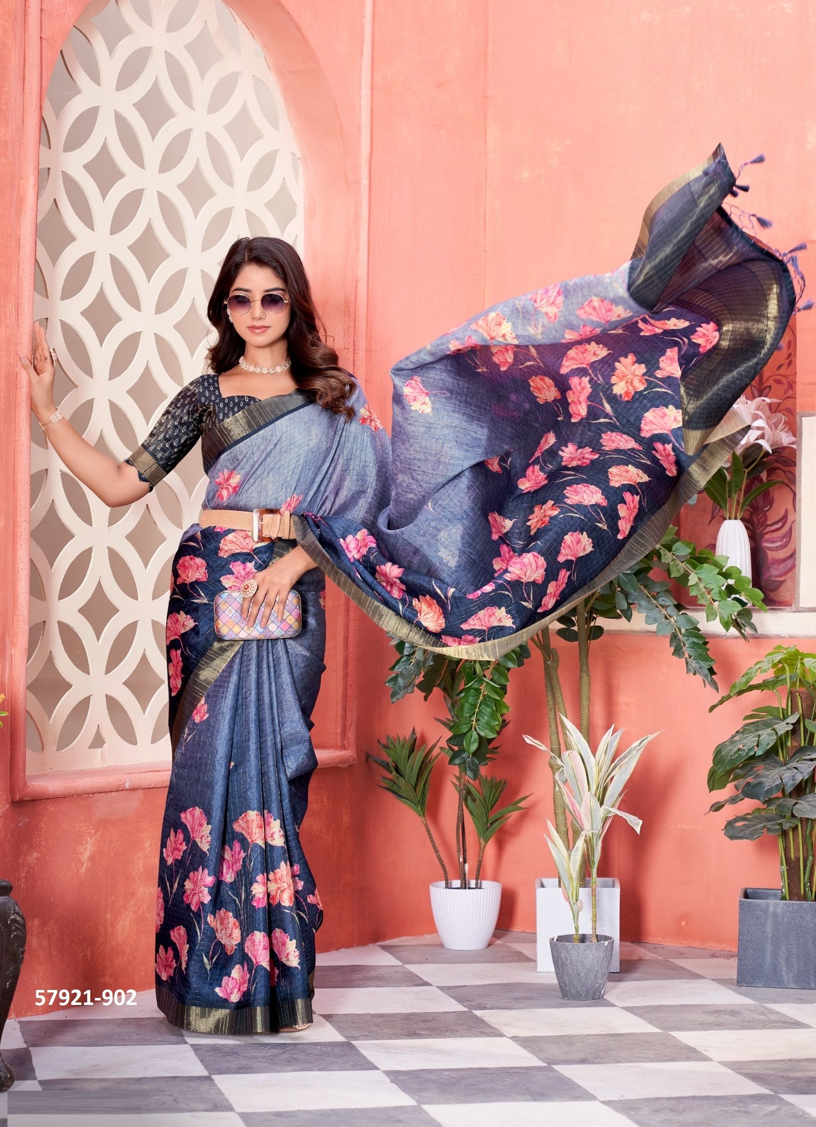 AMIRAH - Catalog # 57921 (Set of 10 Sarees) by Brand SASURAL