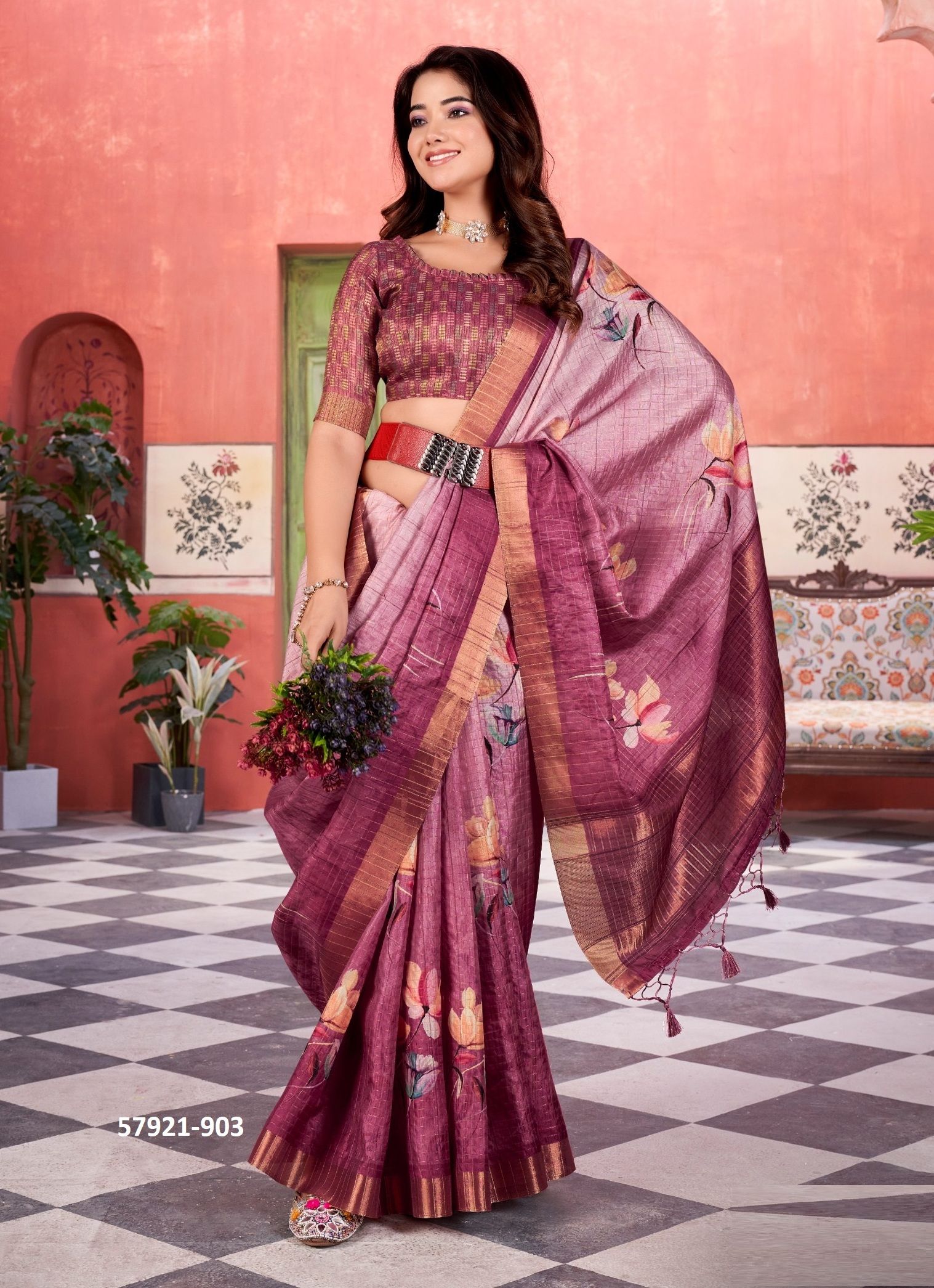 AMIRAH - Catalog # 57921 (Set of 10 Sarees) by Brand SASURAL