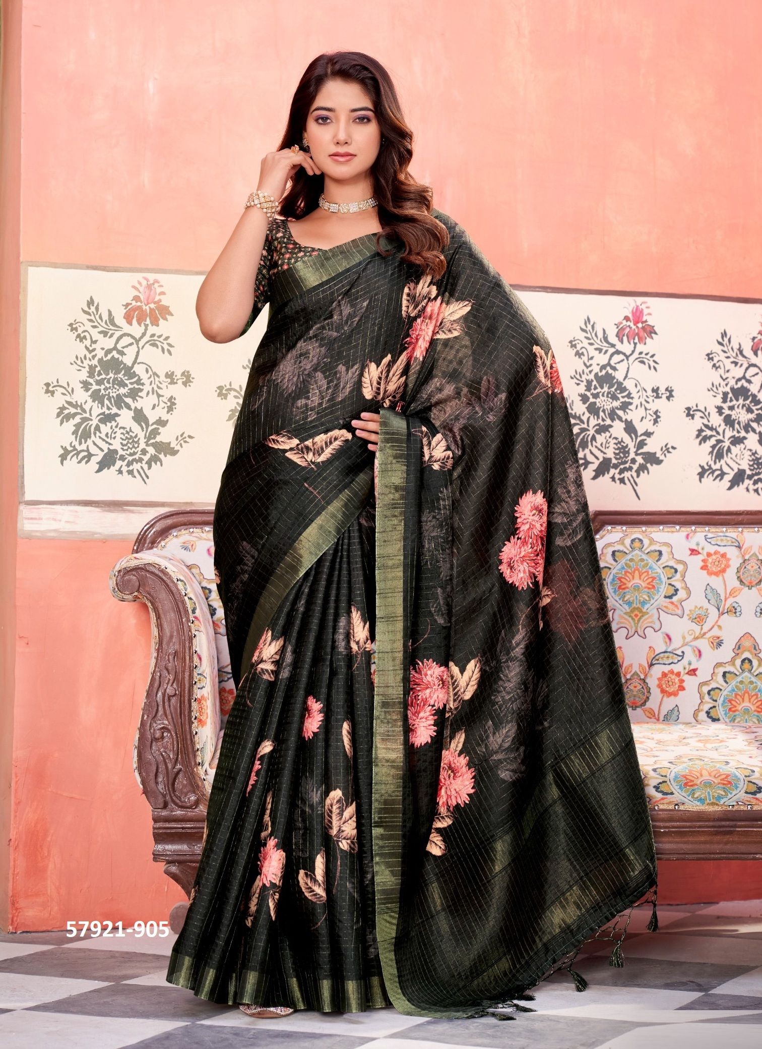 AMIRAH - Catalog # 57921 (Set of 10 Sarees) by Brand SASURAL