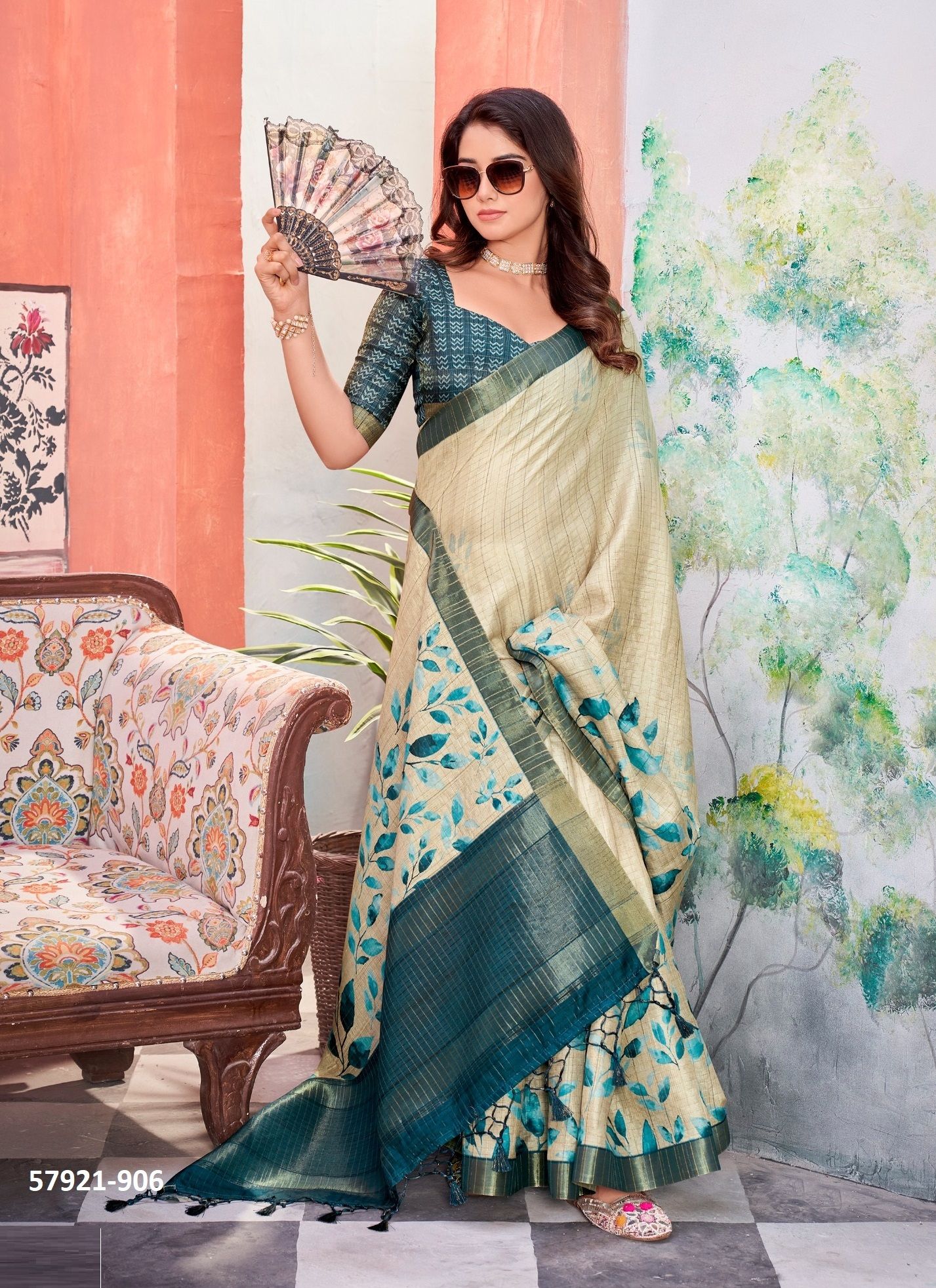 AMIRAH - Catalog # 57921 (Set of 10 Sarees) by Brand SASURAL