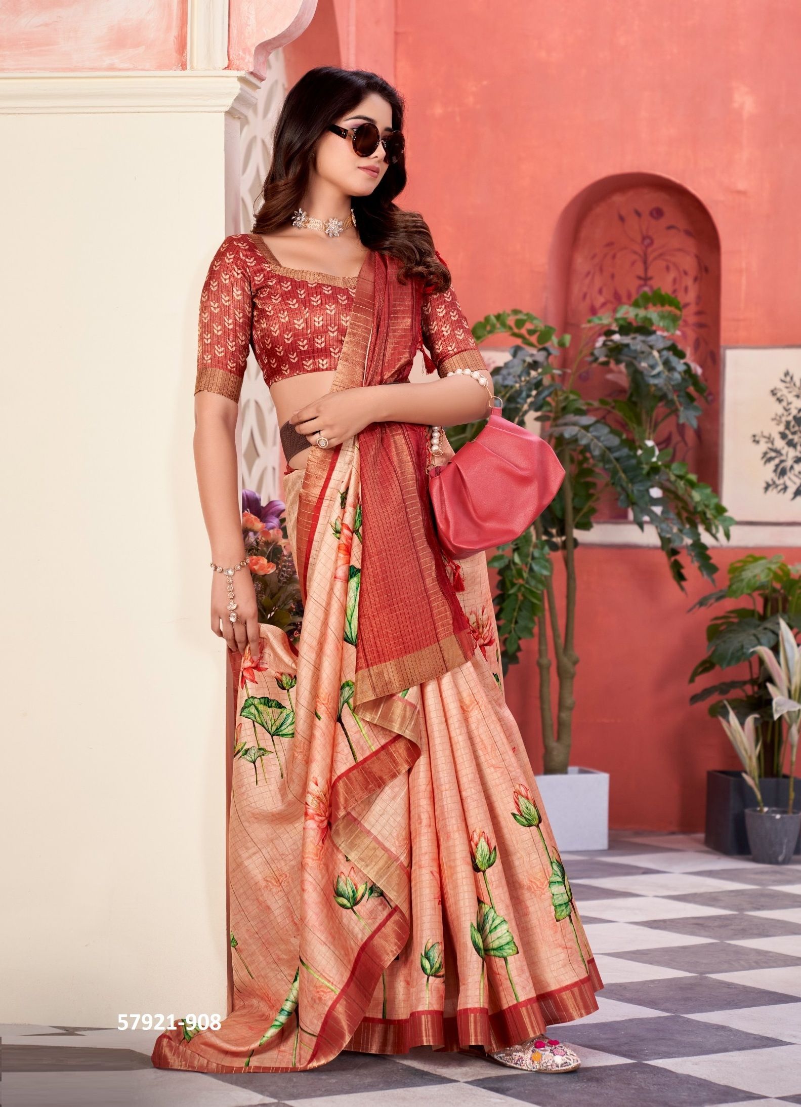 AMIRAH - Catalog # 57921 (Set of 10 Sarees) by Brand SASURAL