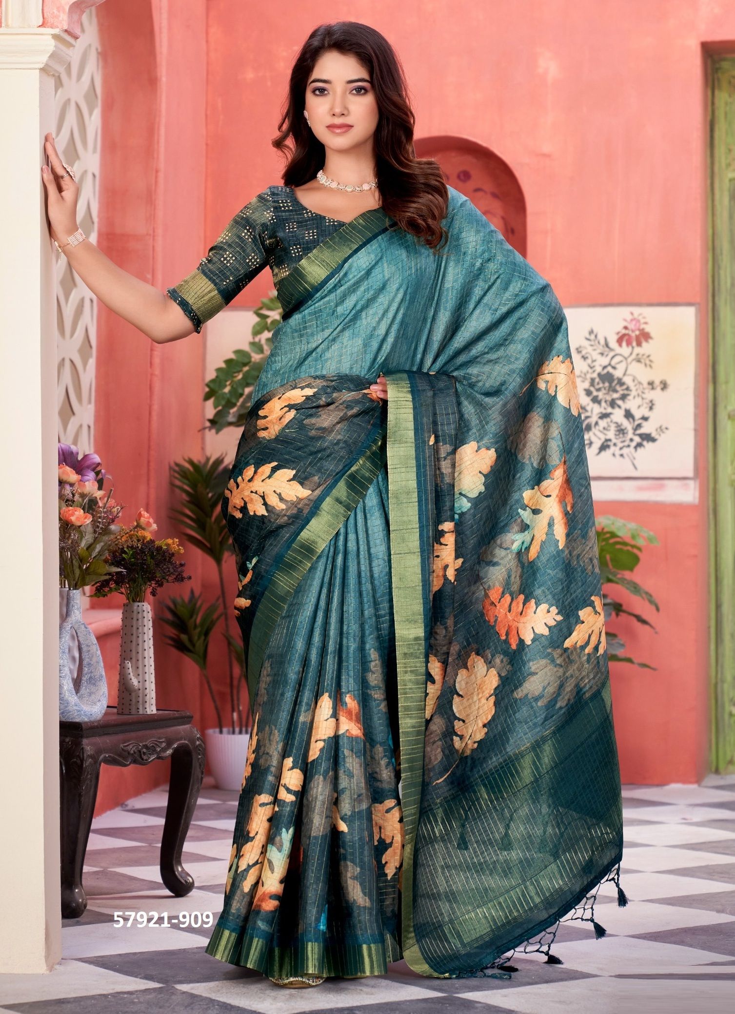 AMIRAH - Catalog # 57921 (Set of 10 Sarees) by Brand SASURAL