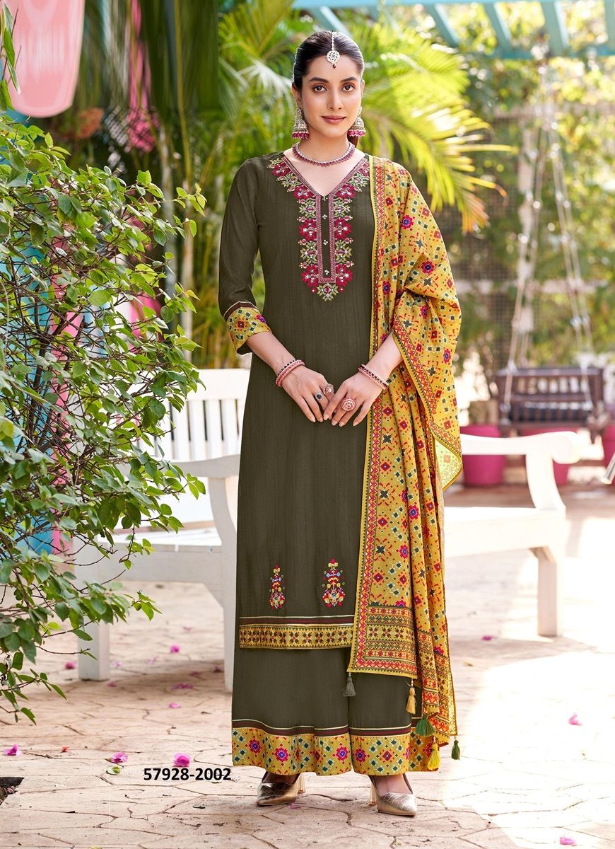 PRARAMBH - Catalog # 57928 (Set of 4 Readymade Salwar Suits) by Brand WOOGLEE FASHIONS PRARAMBH - Catalog # 57928 (Set of 4 Readymade Salwar Suits) by Brand WOOGLEE FASHIONS