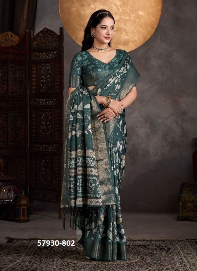 HAZEL - Catalog # 57930 (Set of 10 Sarees) by Brand SASURAL