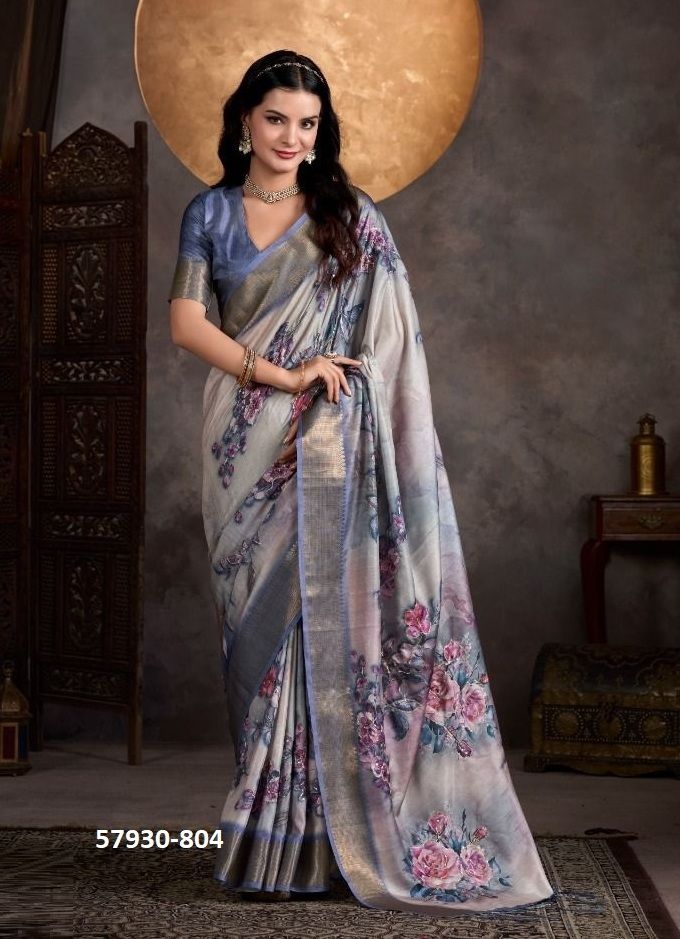 HAZEL - Catalog # 57930 (Set of 10 Sarees) by Brand SASURAL
