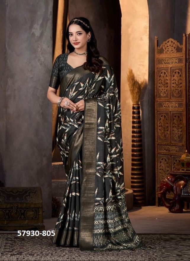 HAZEL - Catalog # 57930 (Set of 10 Sarees) by Brand SASURAL