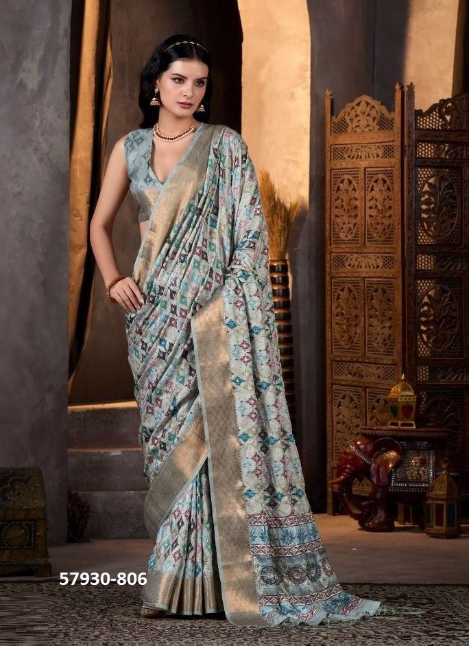 HAZEL - Catalog # 57930 (Set of 10 Sarees) by Brand SASURAL